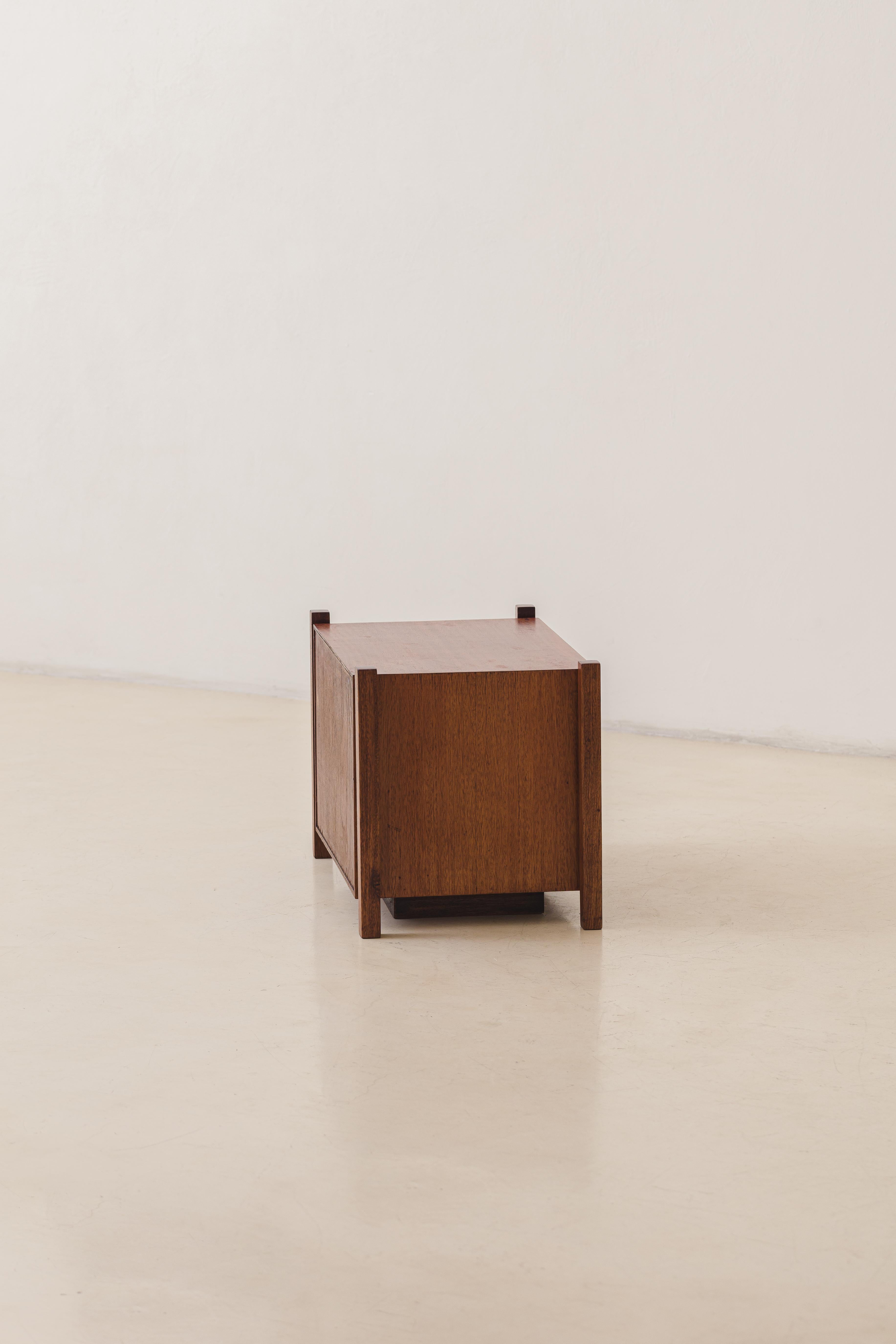 Pair of Nightstands, Brazilian Design by Celina Decorações, Freijó Wood, 1960s In Good Condition In New York, NY