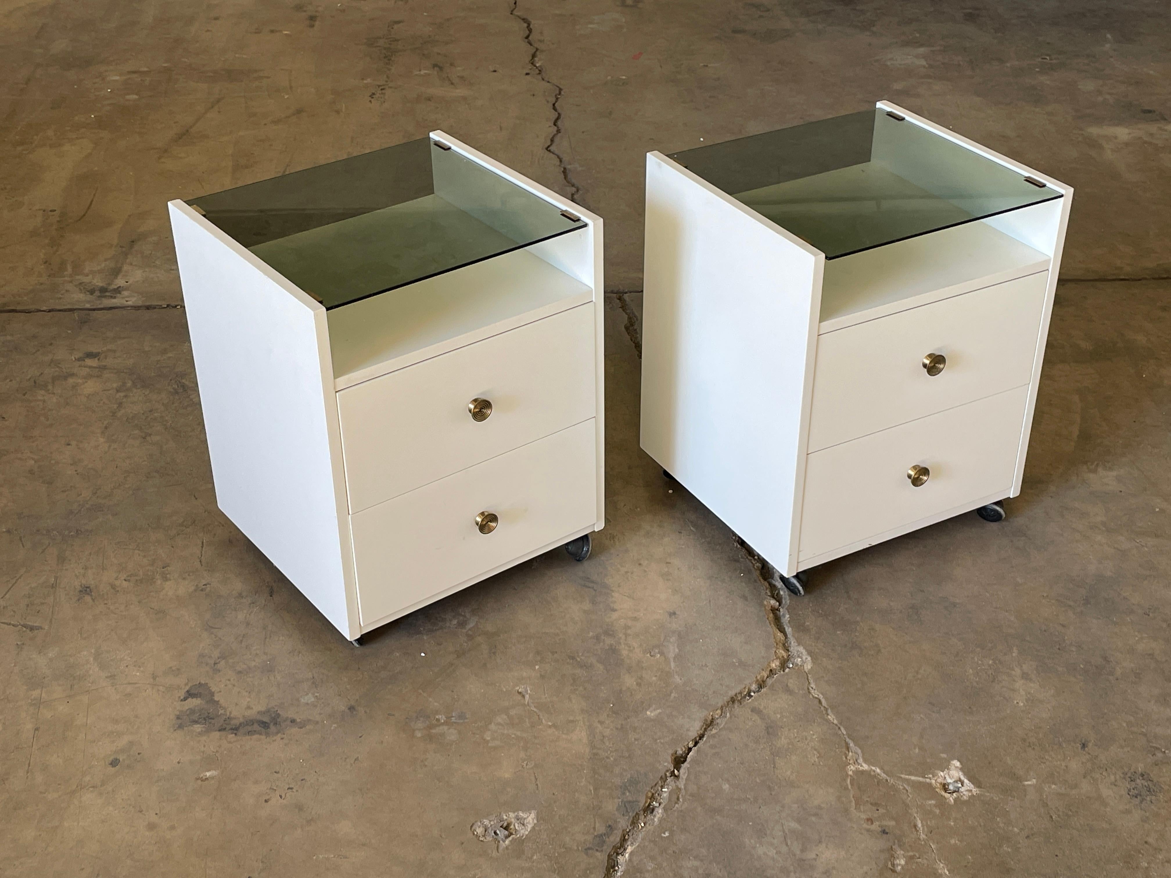 Painted Pair of Nightstands by Carlo De Carli for Sormani, Italy, 1960s For Sale