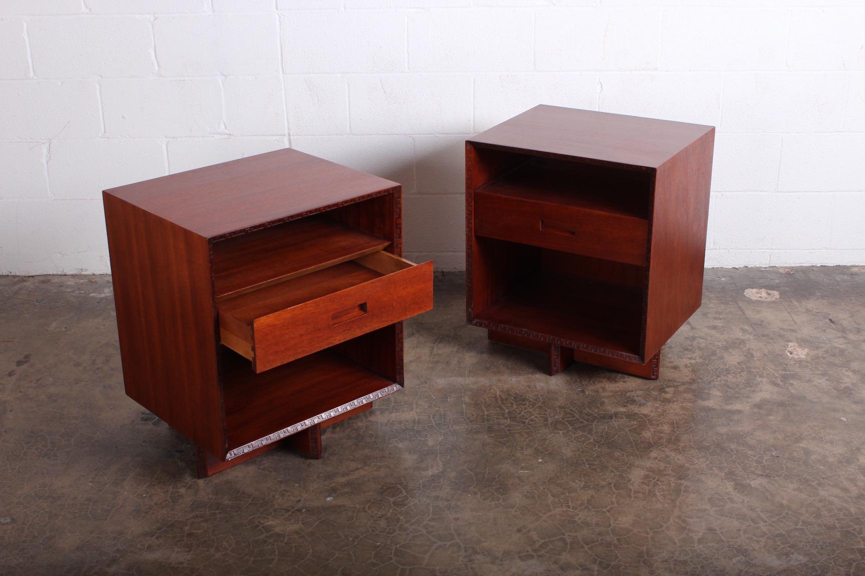 Pair of Nightstands by Frank Lloyd Wright for Henredon 5