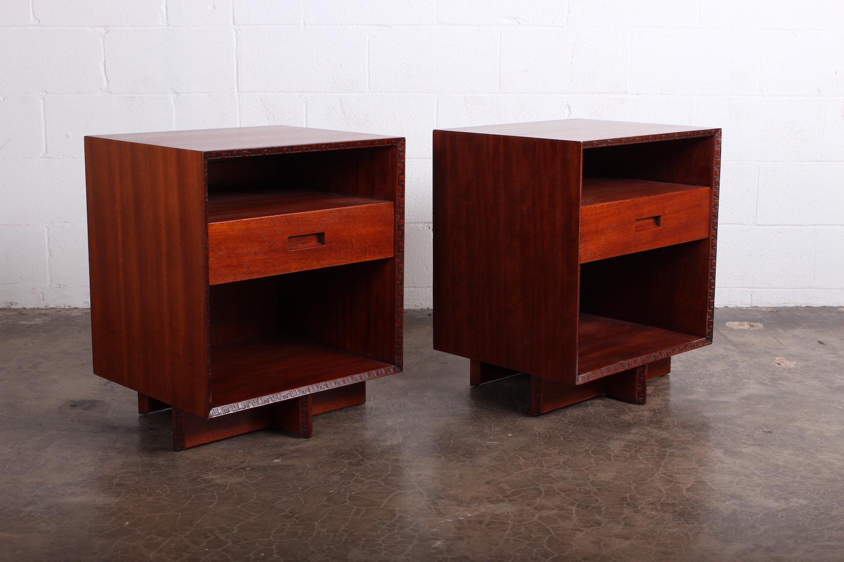 Pair of Nightstands by Frank Lloyd Wright for Henredon 6