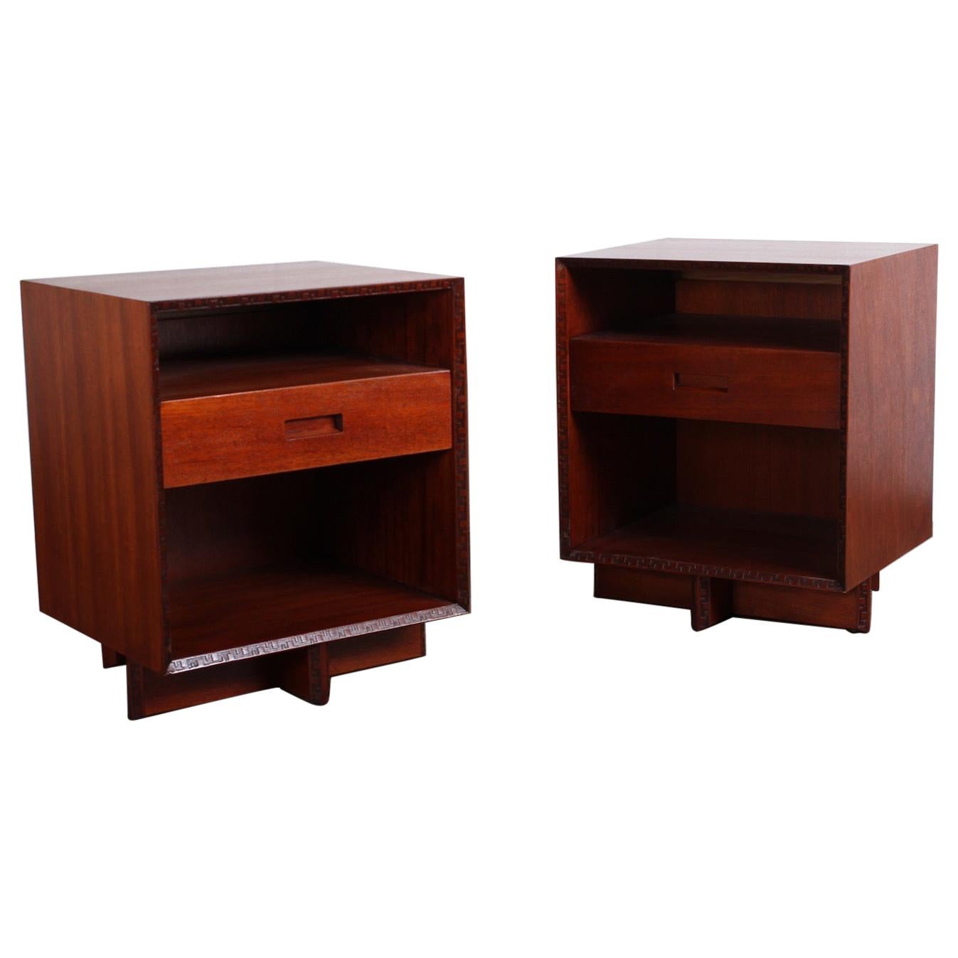 Pair of Nightstands by Frank Lloyd Wright for Henredon