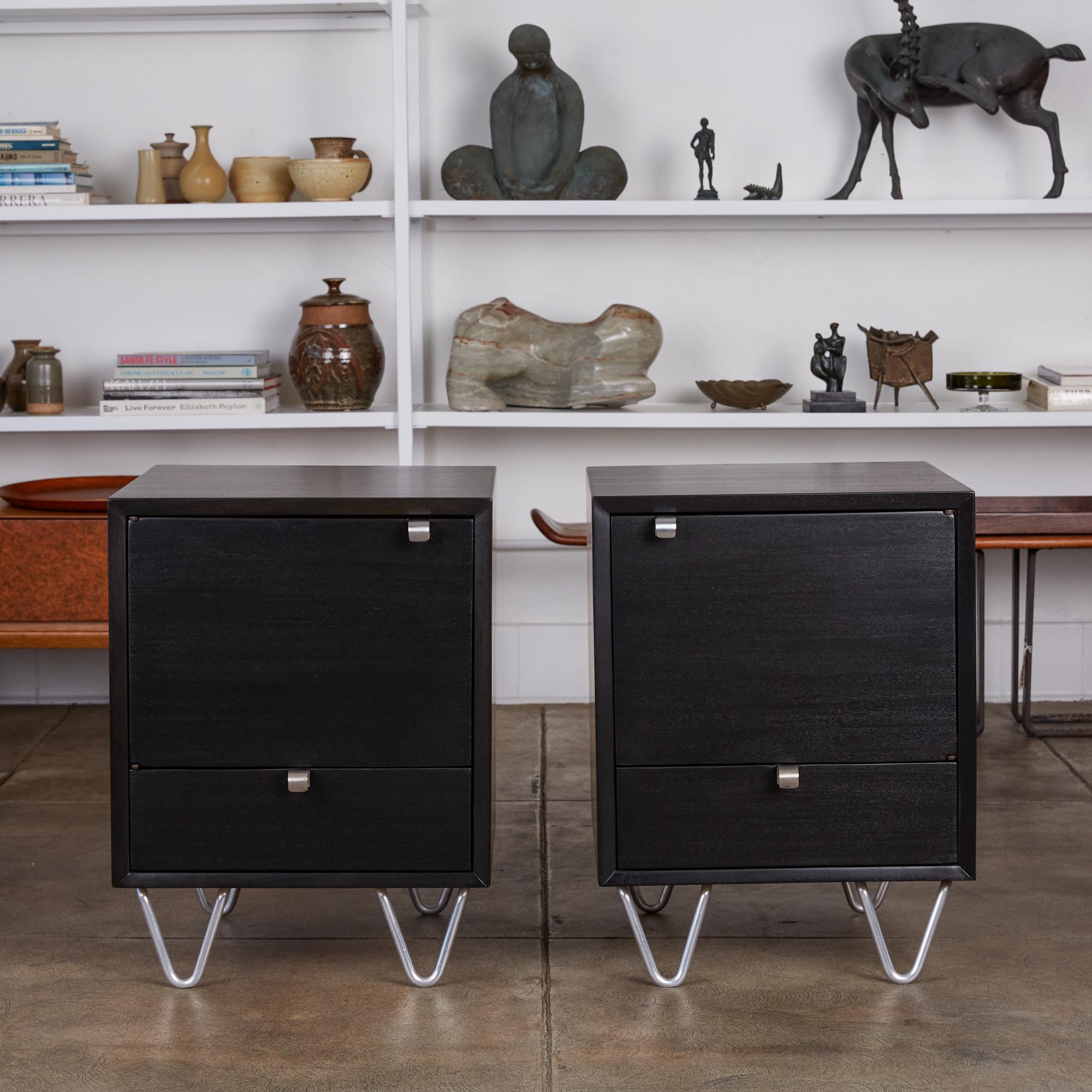 Ebonized Pair of Nightstands by George Nelson for Herman Miller