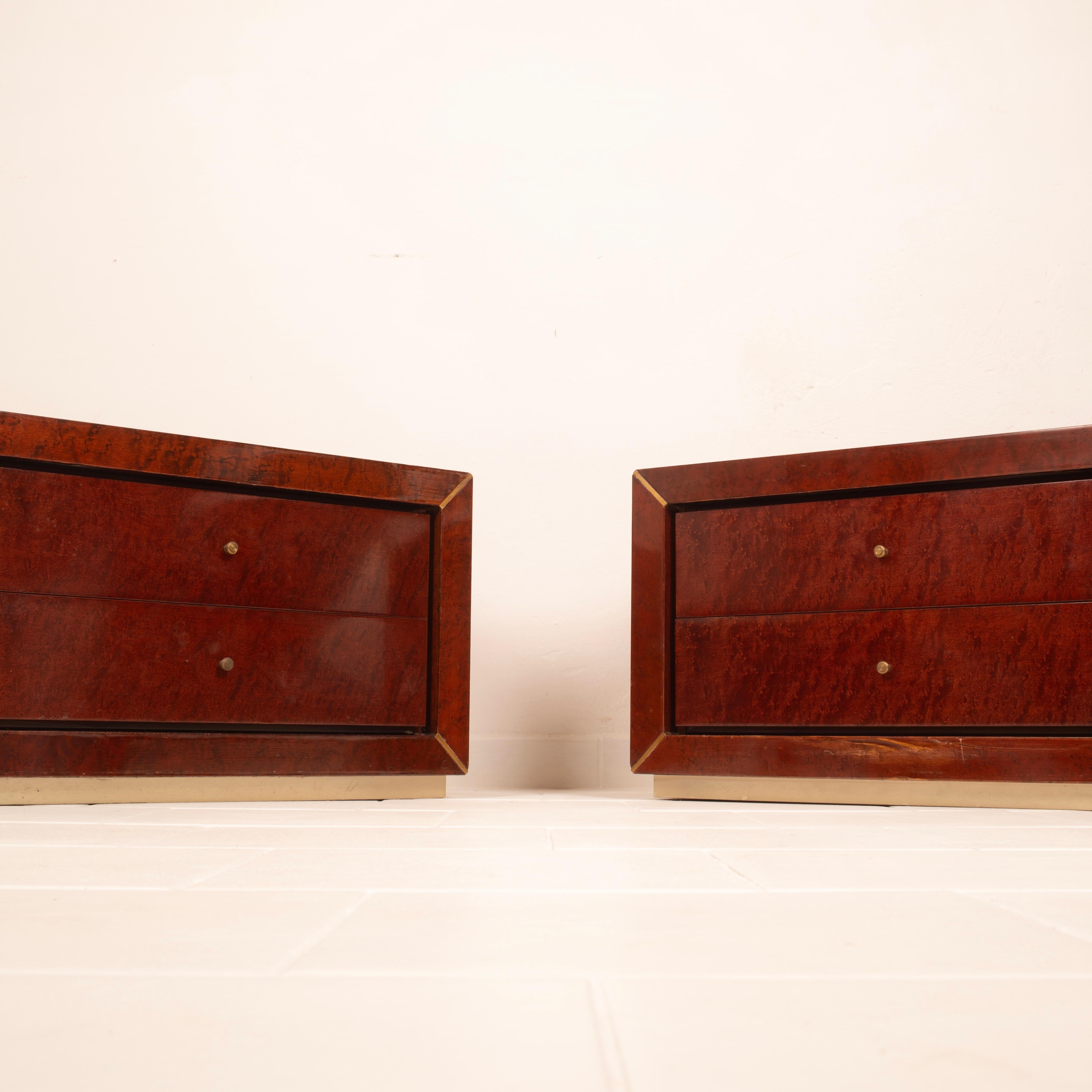 Paar Nachttische von Gianluigi Gorgoni für Fratelli Turri, 1980 (Italian) im Angebot