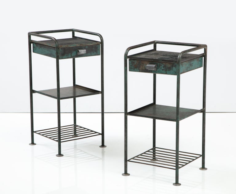Pair of Nightstands by Jean Prouvé, France, c. 1935-1936 In Fair Condition For Sale In New York City, NY