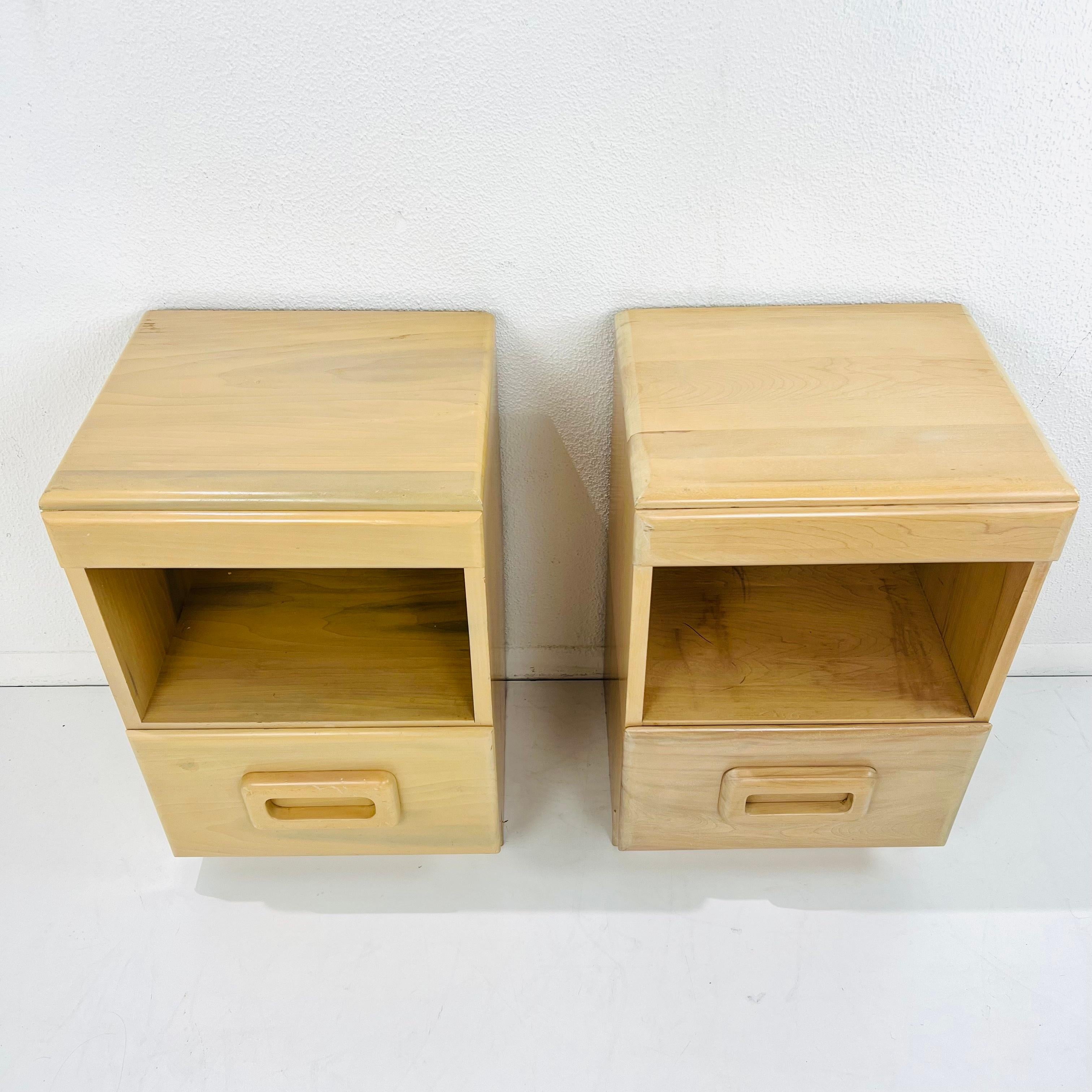 North American Pair of Nightstands by Russel Wright for Conant Ball For Sale