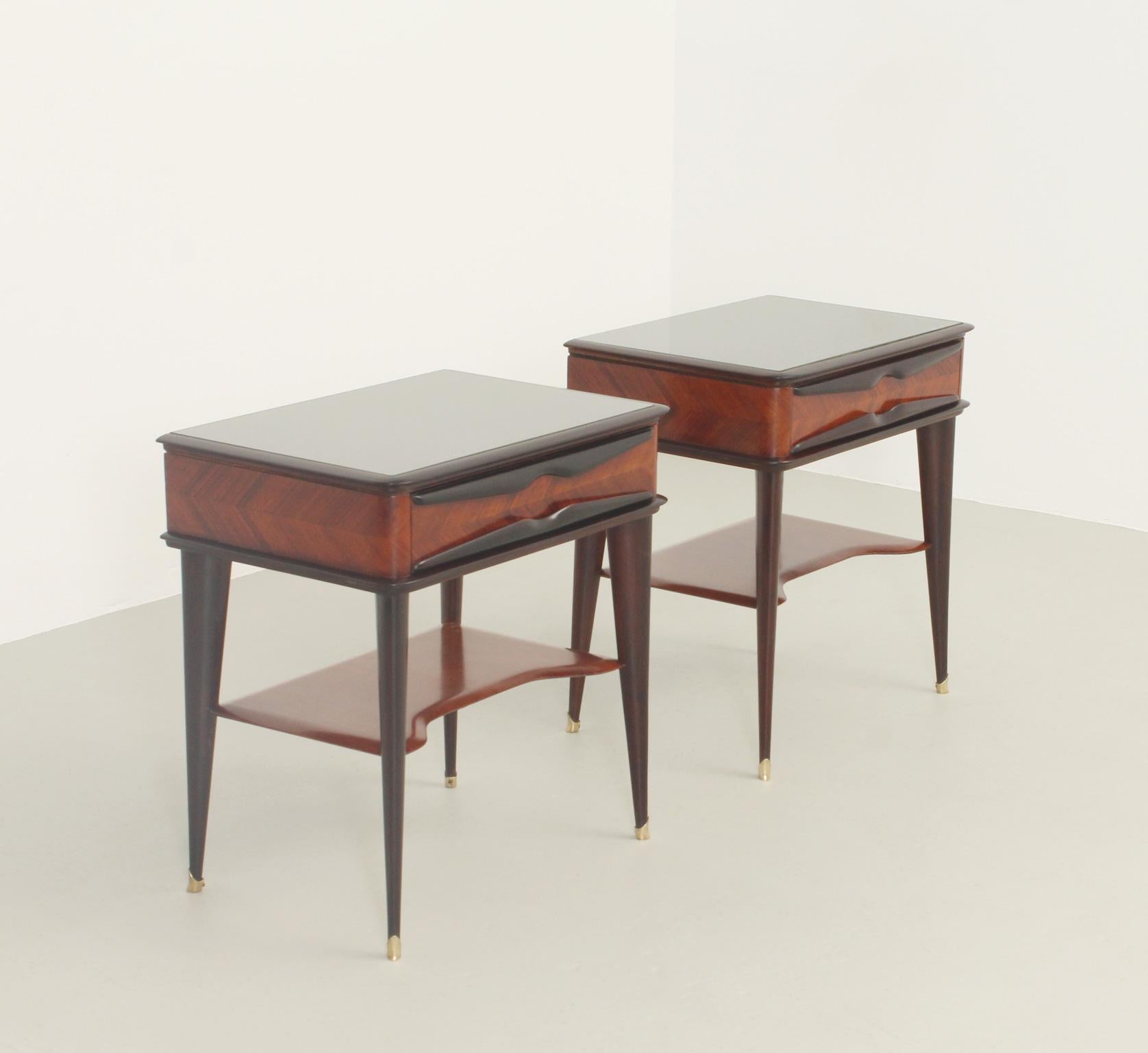 Mid-20th Century Pair of Nightstands by Vittorio Dassi, Italy, 1950's