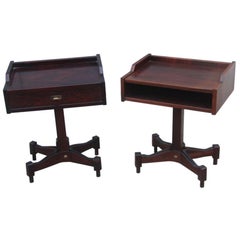 Pair of Nightstands Claudio Salocchi for Sormani, 1960s Italian design Rosewood 