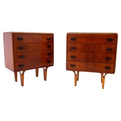 Paire de tables de nuit, Tchécoslovaquie, années 1970, conçues par Frantisek Mezulanik.