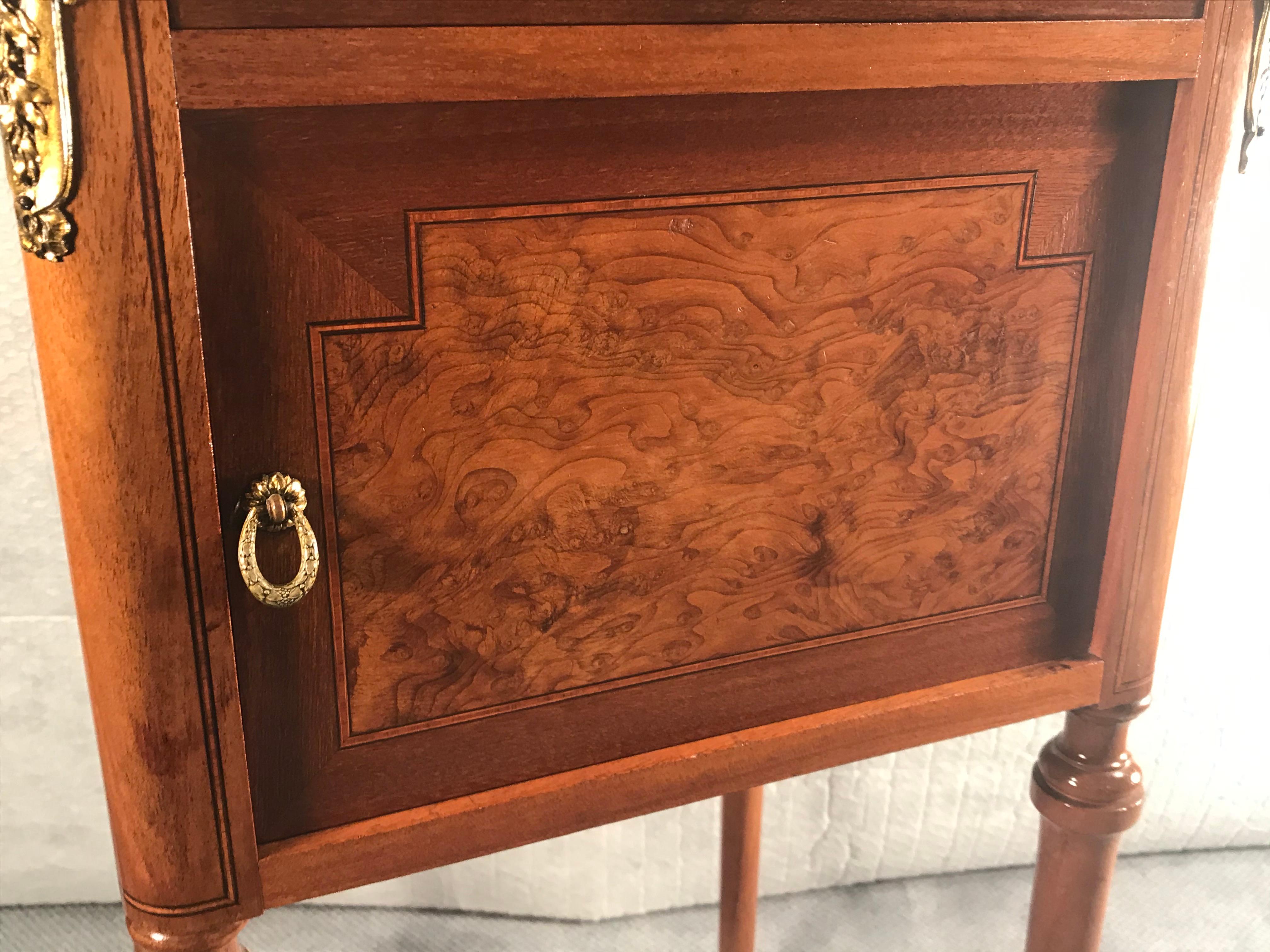 Pair of Nightstands, Early Art Nouveau Style, France, 19th century In Good Condition In Belmont, MA