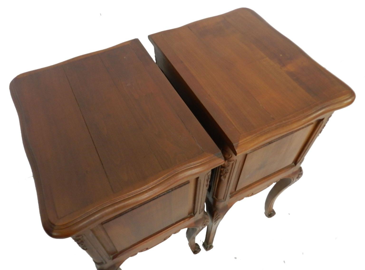 Pair of Nightstands French Side Cabinets Bedside Tables, 20th Century 2