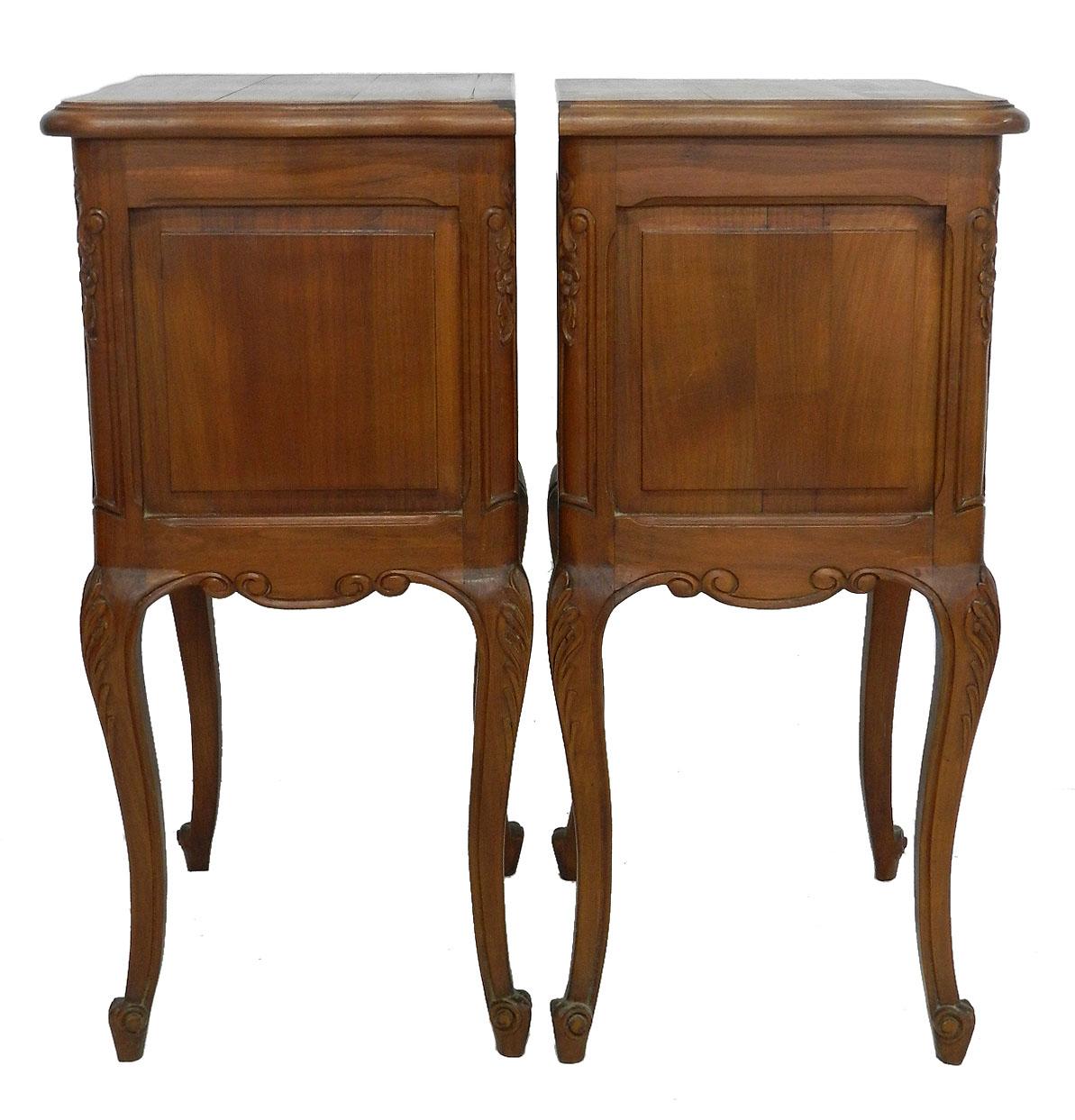 Pair of Nightstands French Side Cabinets Bedside Tables, 20th Century 3