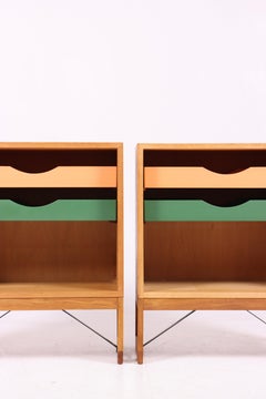 Pair of Nightstands in Oak by Børge Mogensen, Made in Sweden