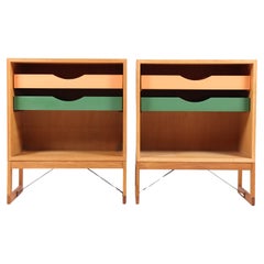 Pair of Nightstands in Oak by Børge Mogensen, Made in Sweden