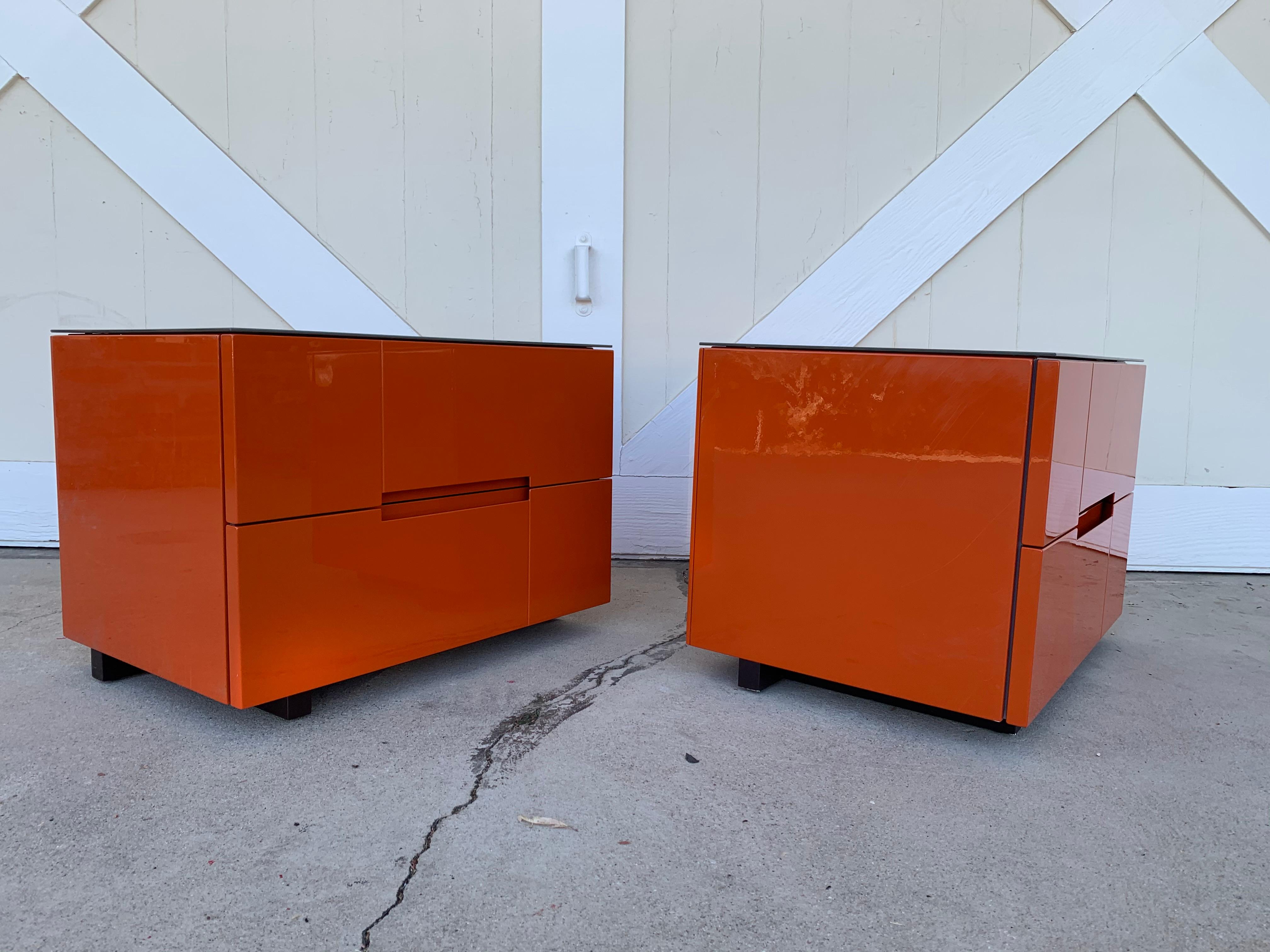 orange nightstands