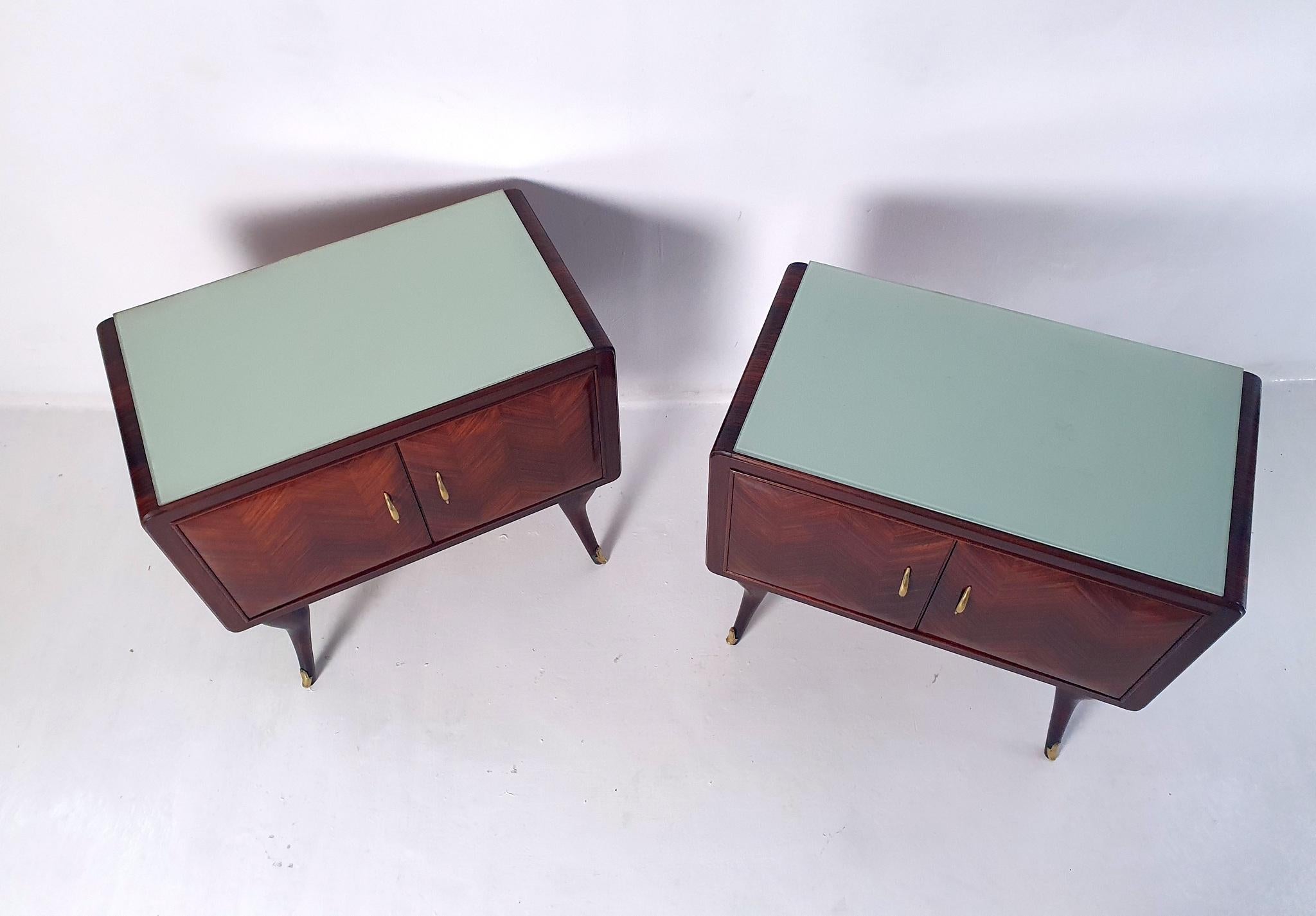 Pair of Nightstands in style of Ico Parisi, Italy 5