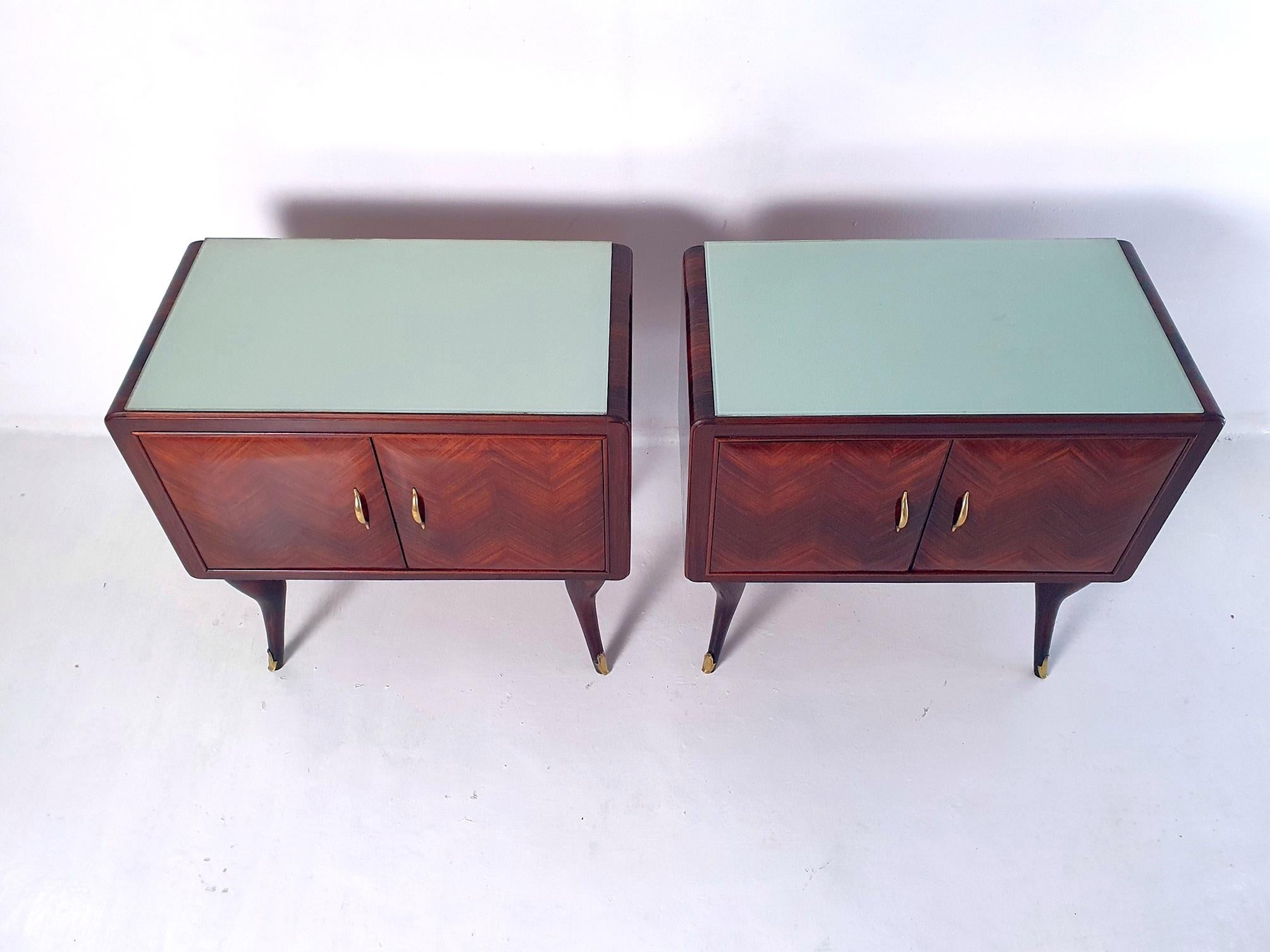 Mid-Century Modern Pair of Nightstands in style of Ico Parisi, Italy