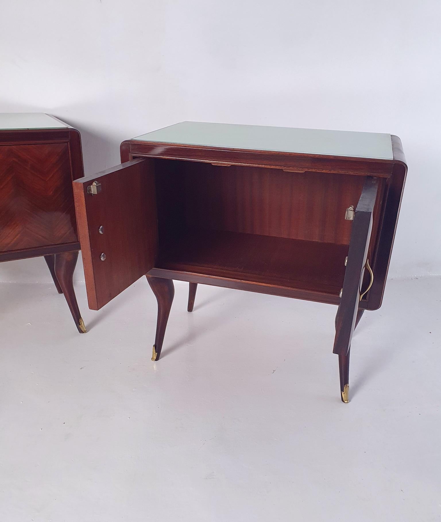 Pair of Nightstands in style of Ico Parisi, Italy 1