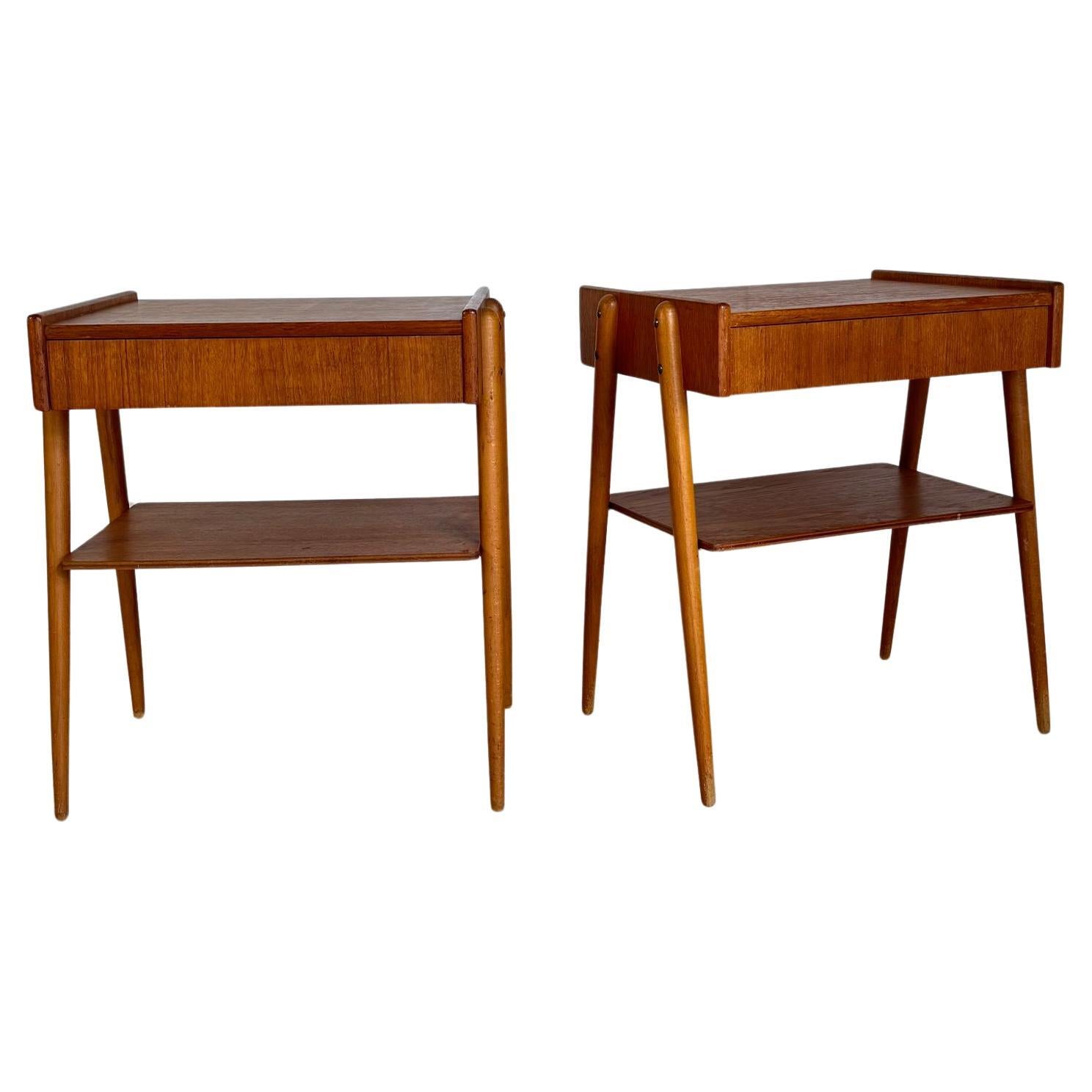 Pair of nightstands in teak, Denmark 1960