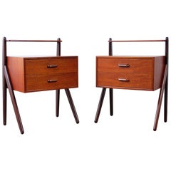Pair of Nightstands in Teak, Manufactured at Ørum Møbelfarbrik, 1960s