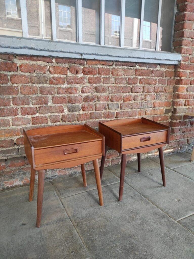 Pair of Nightstands in Teak Wood, Denmark, 1960 In Good Condition In Torino, IT