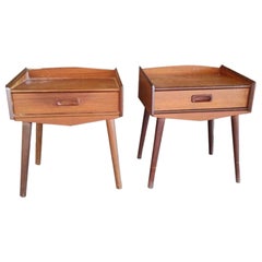 Pair of Nightstands in Teak Wood, Denmark, 1960