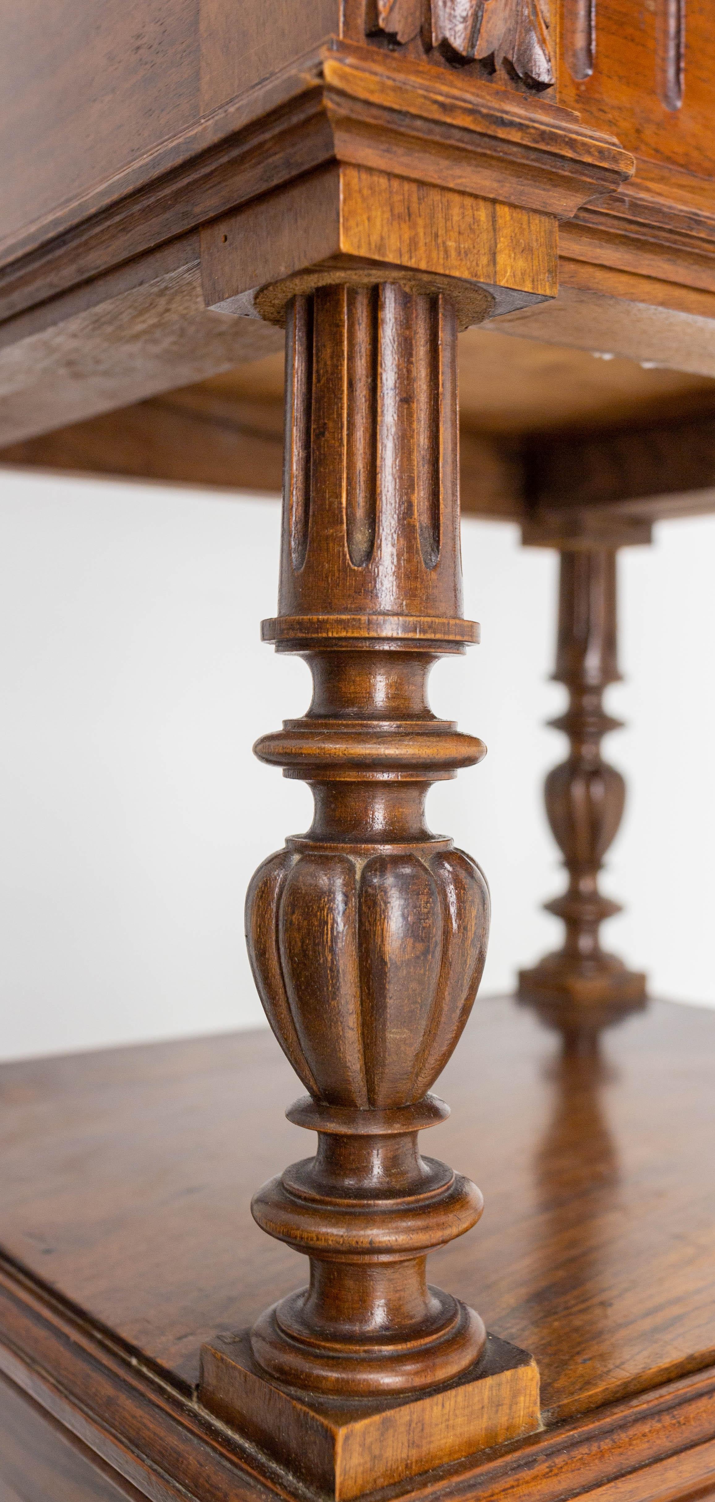 Pair of Nightstands Red Marble Walnut Bedside Tables Side Cabinets, French, 1910 8