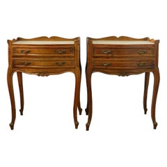 Pair of Nightstands Side Cabinets French Bedside Tables Louis Revival