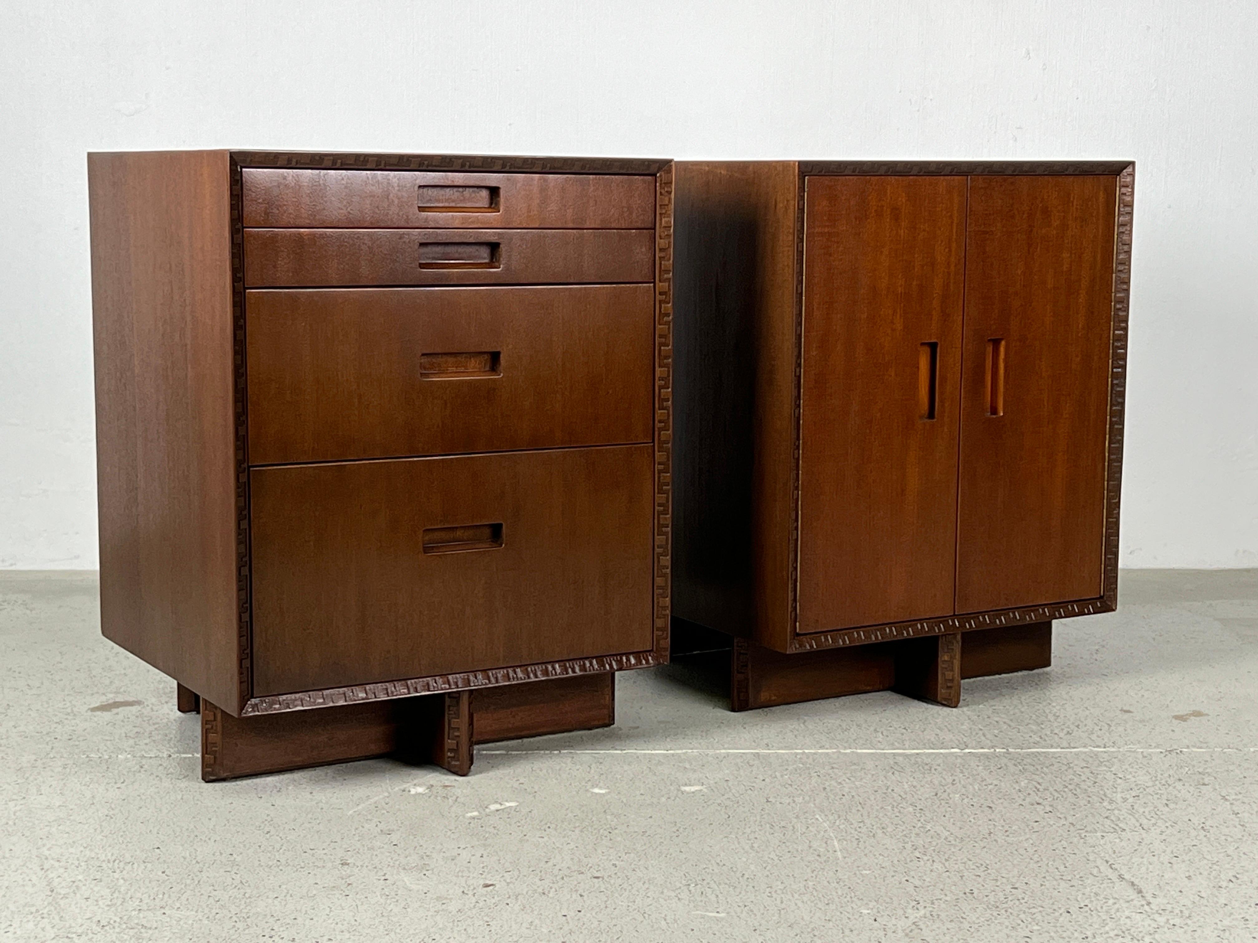 Pair of Nightstands / Small Cabinets by Frank Lloyd Wright for Henredon For Sale 5