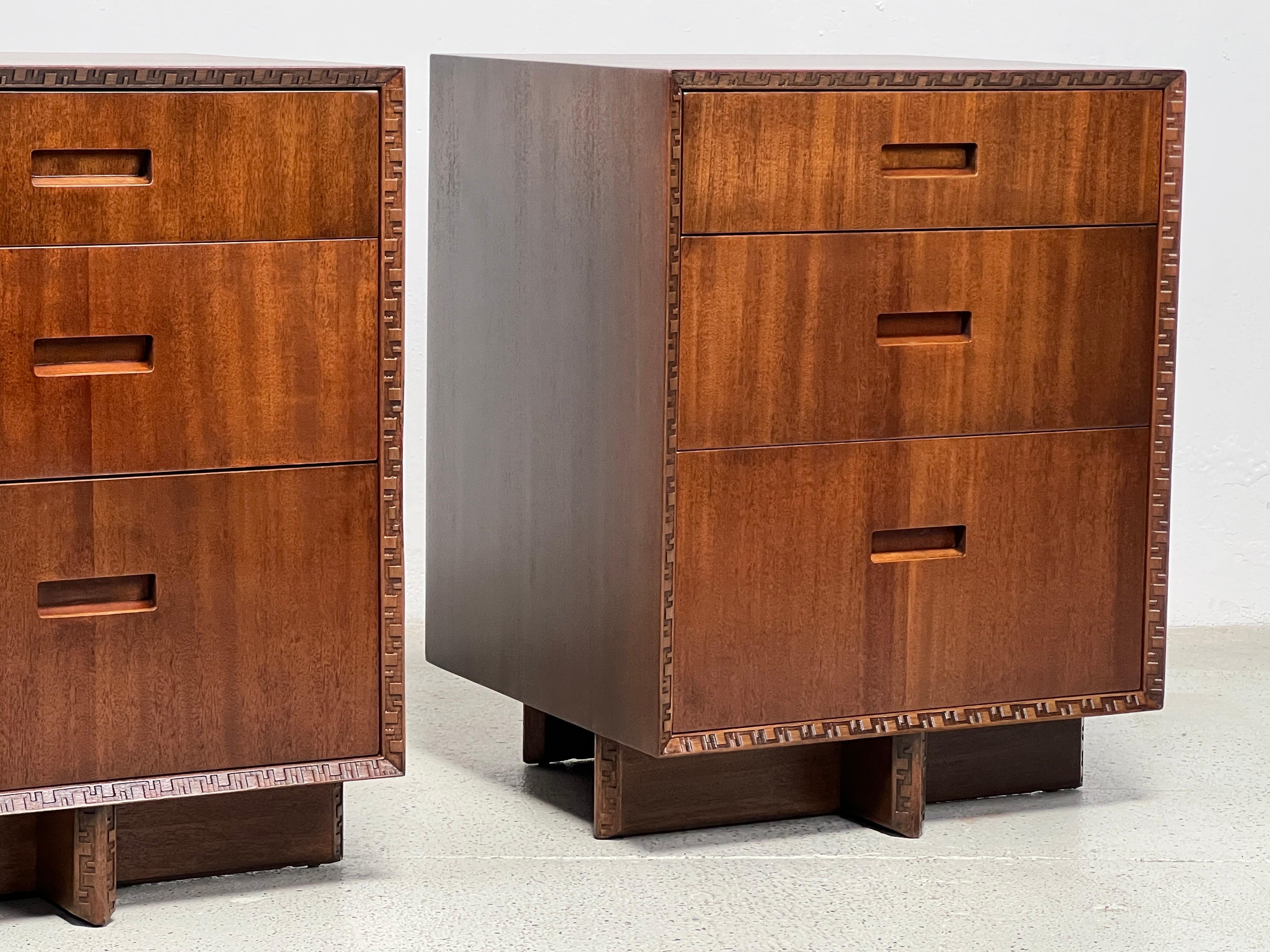 Pair of Nightstands / Small Cabinets by Frank Lloyd Wright for Henredon  For Sale 6
