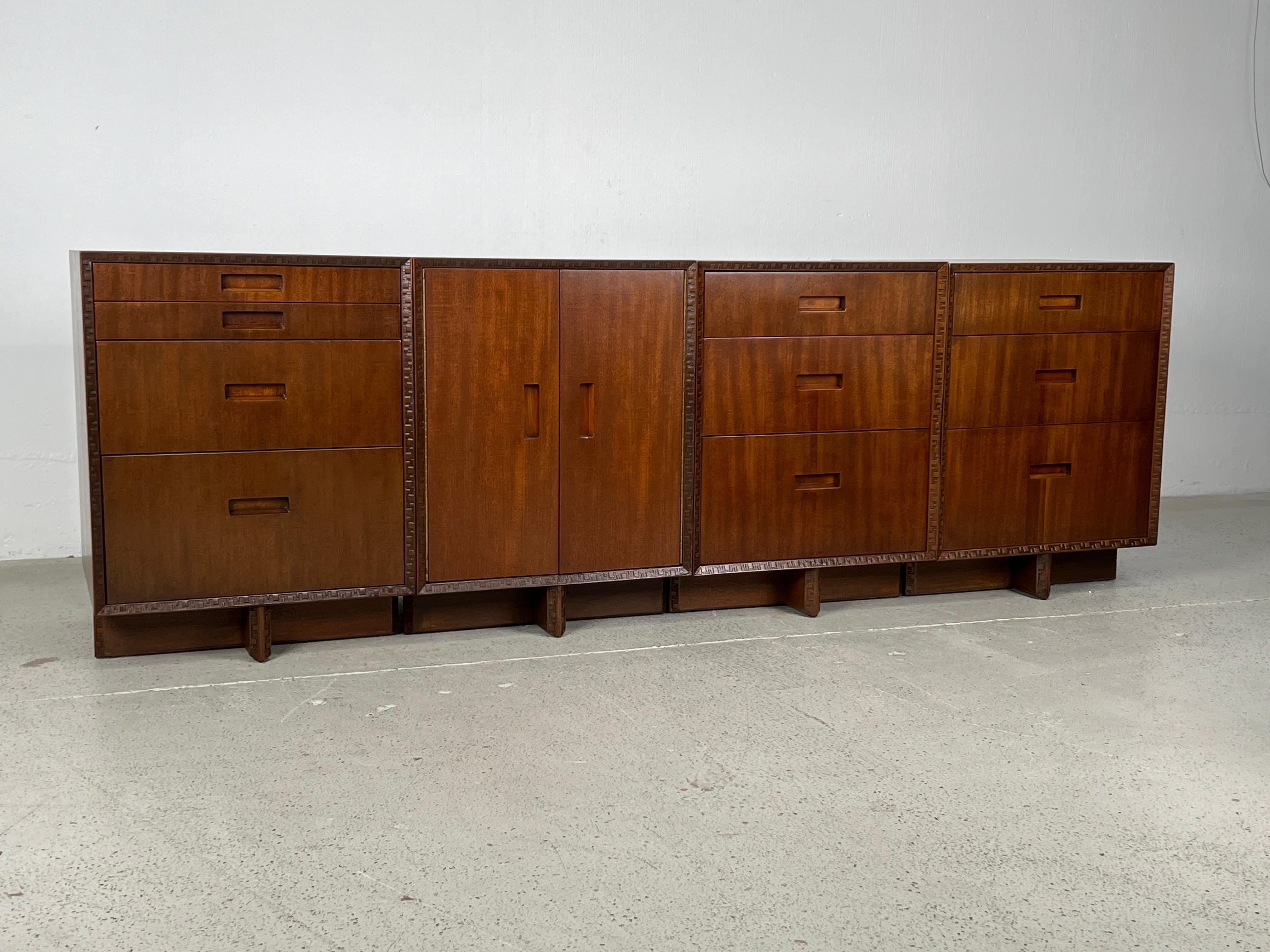 Pair of Nightstands / Small Cabinets by Frank Lloyd Wright for Henredon For Sale 6