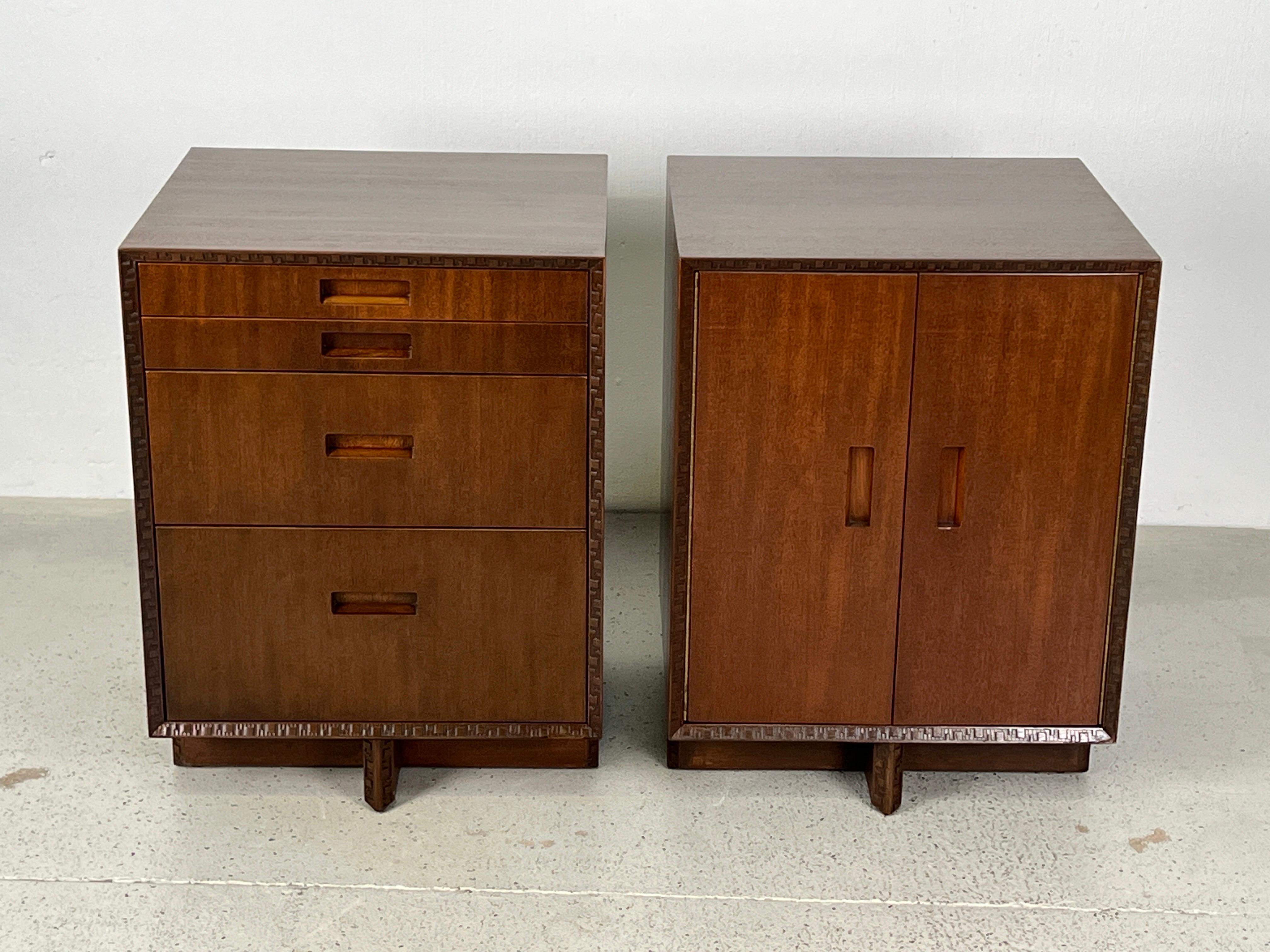 Pair of Nightstands / Small Cabinets by Frank Lloyd Wright for Henredon For Sale 7