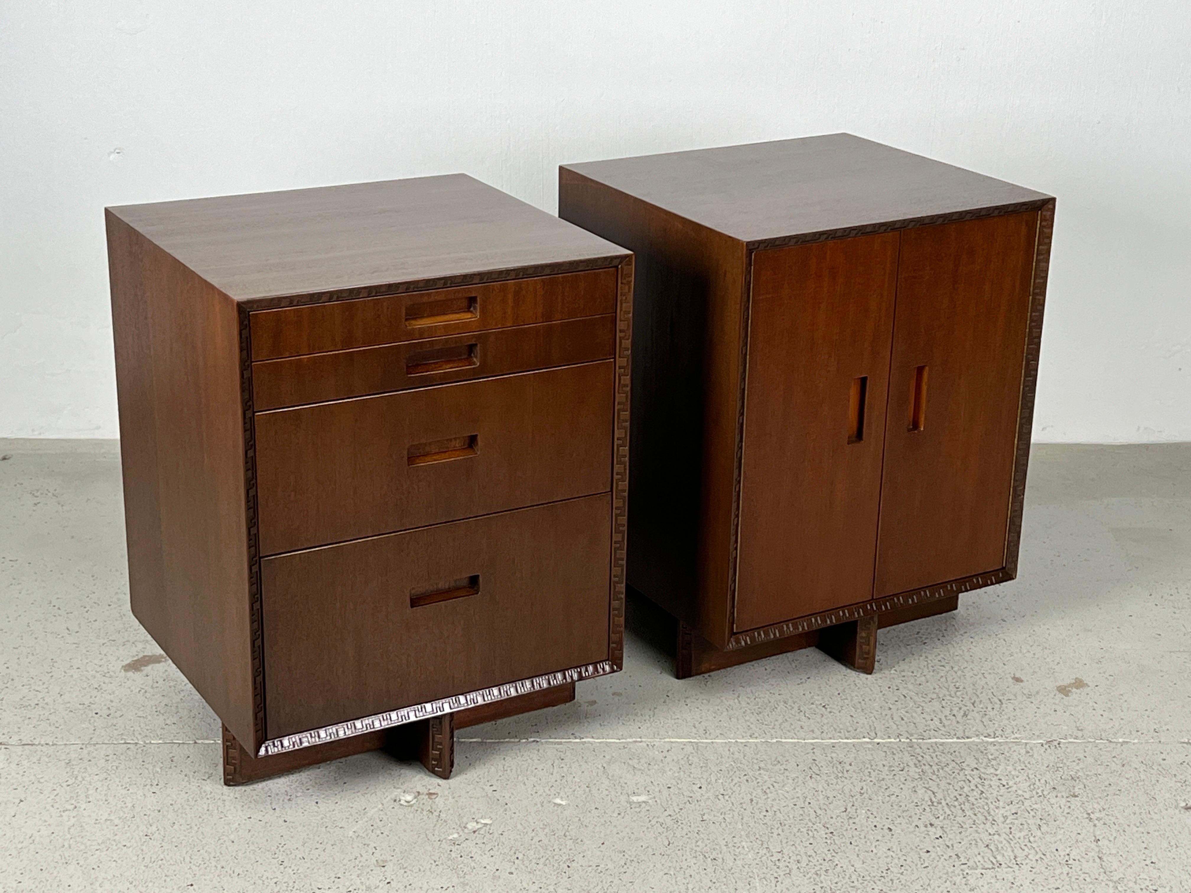 Pair of Nightstands / Small Cabinets by Frank Lloyd Wright for Henredon For Sale 1