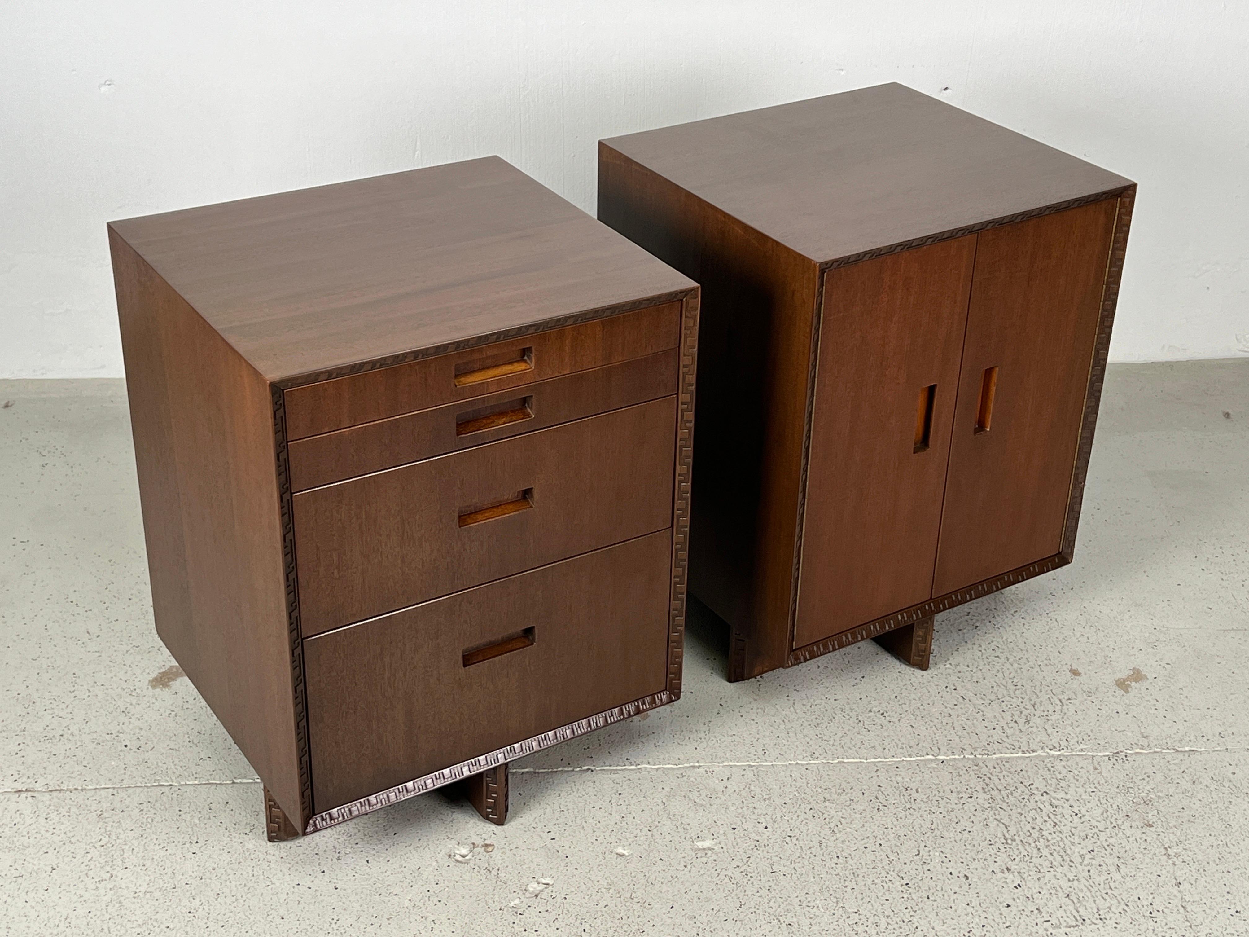 Pair of Nightstands / Small Cabinets by Frank Lloyd Wright for Henredon For Sale 4