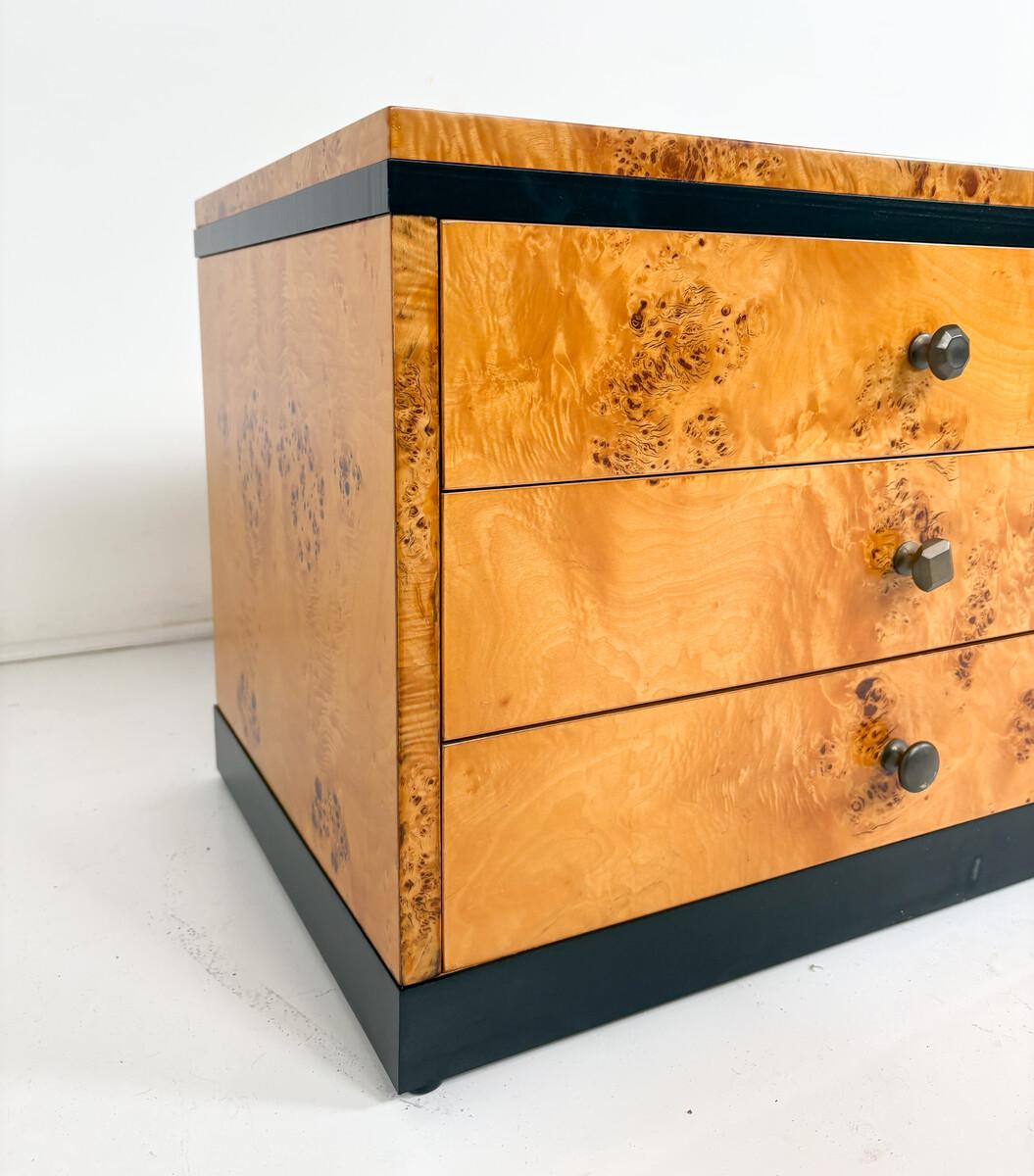 Mid-Century Modern Pair of Nightstands, Willy Rizzo Style. 