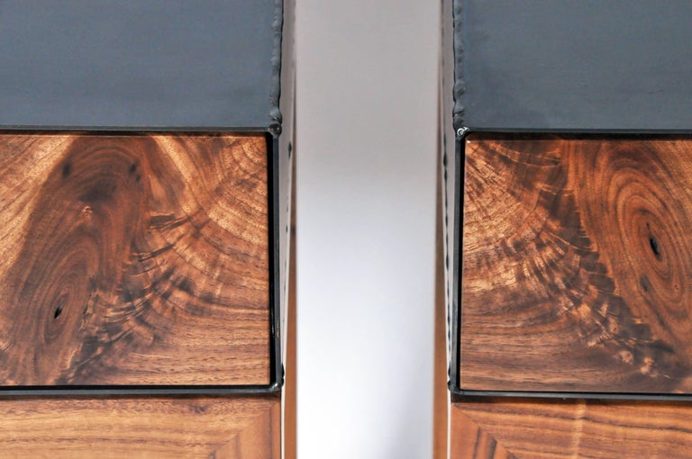 Nightstand with Hot Rolled Steel Case at 1stDibs