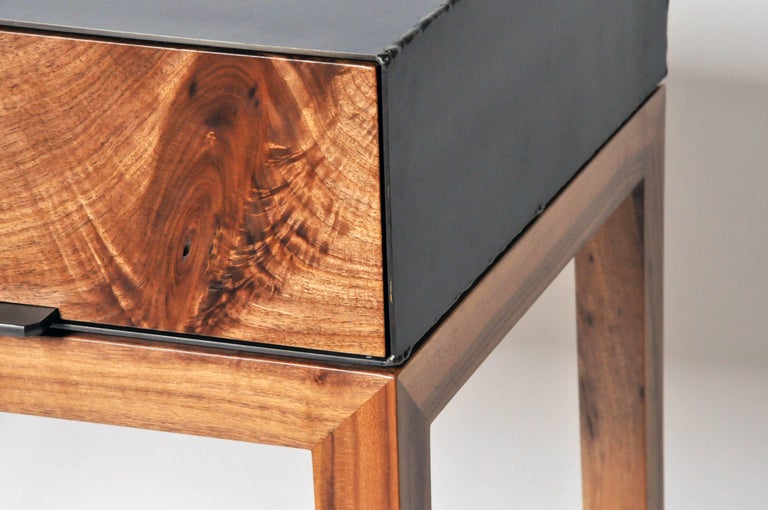 Nightstand with Hot Rolled Steel Case at 1stDibs