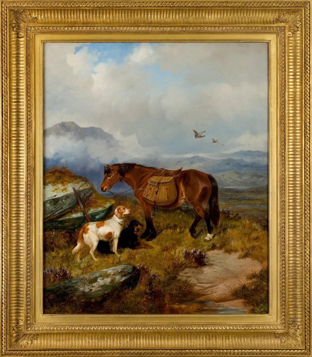Pair of 19th Century Sporting Highland Scenes In Good Condition For Sale In Sutton Coldfield, GB