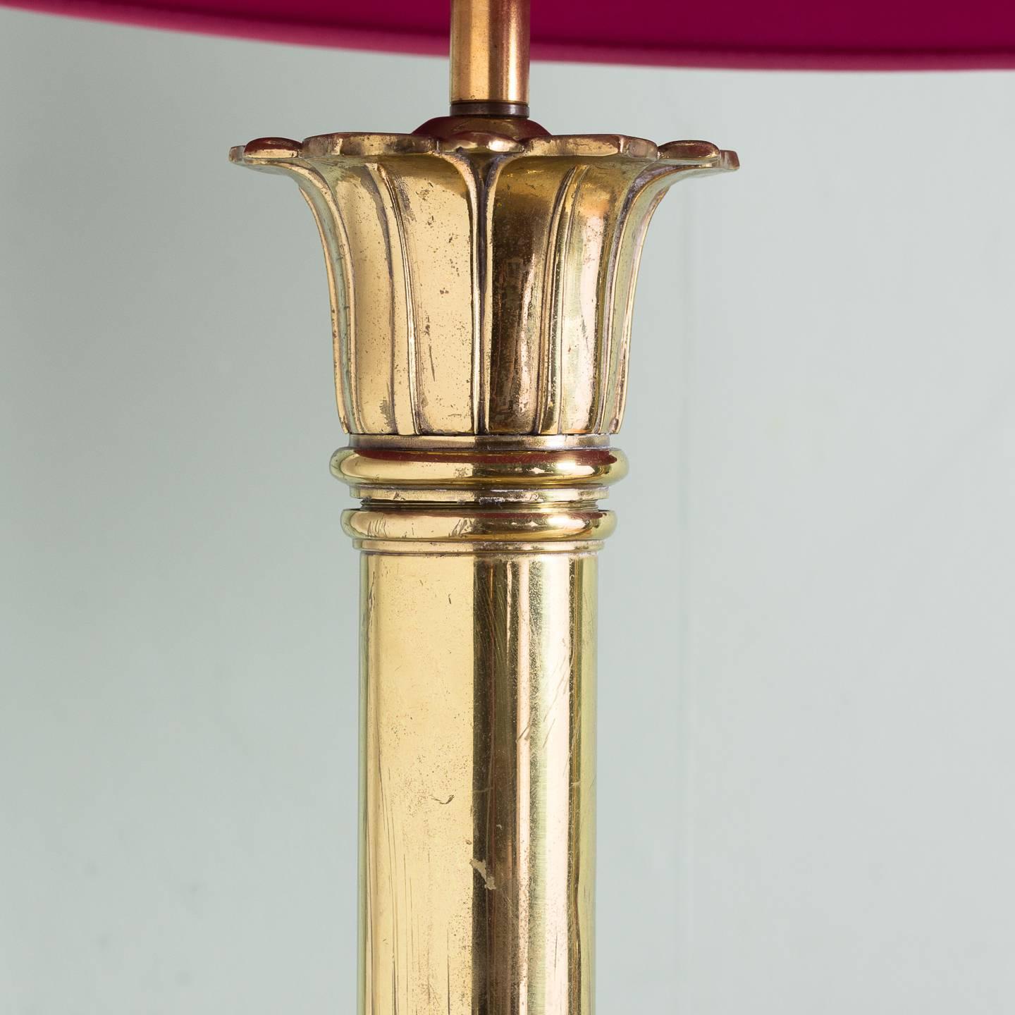 William IV Pair of Nineteenth Century Brass Table Lamps