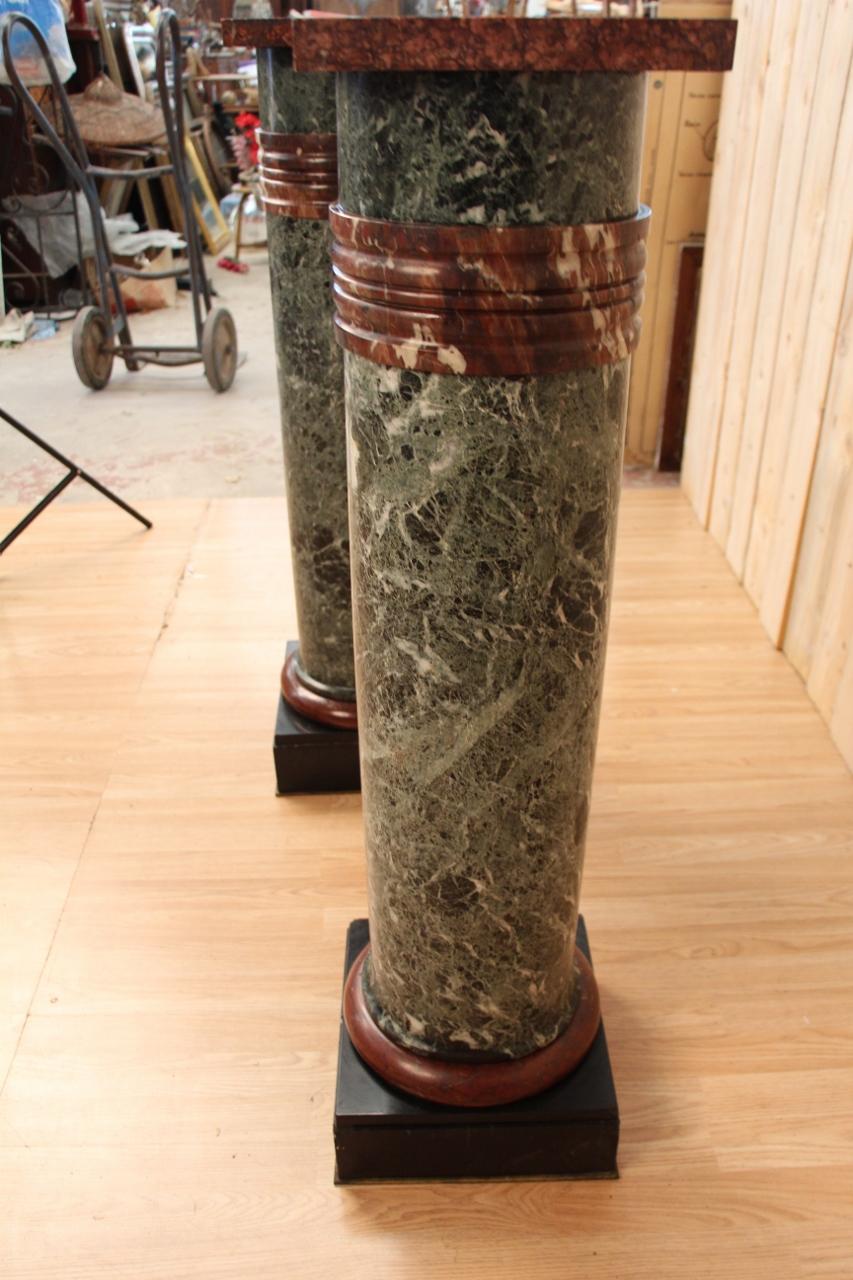 Pair of Nineteenth Marble Columns For Sale 3