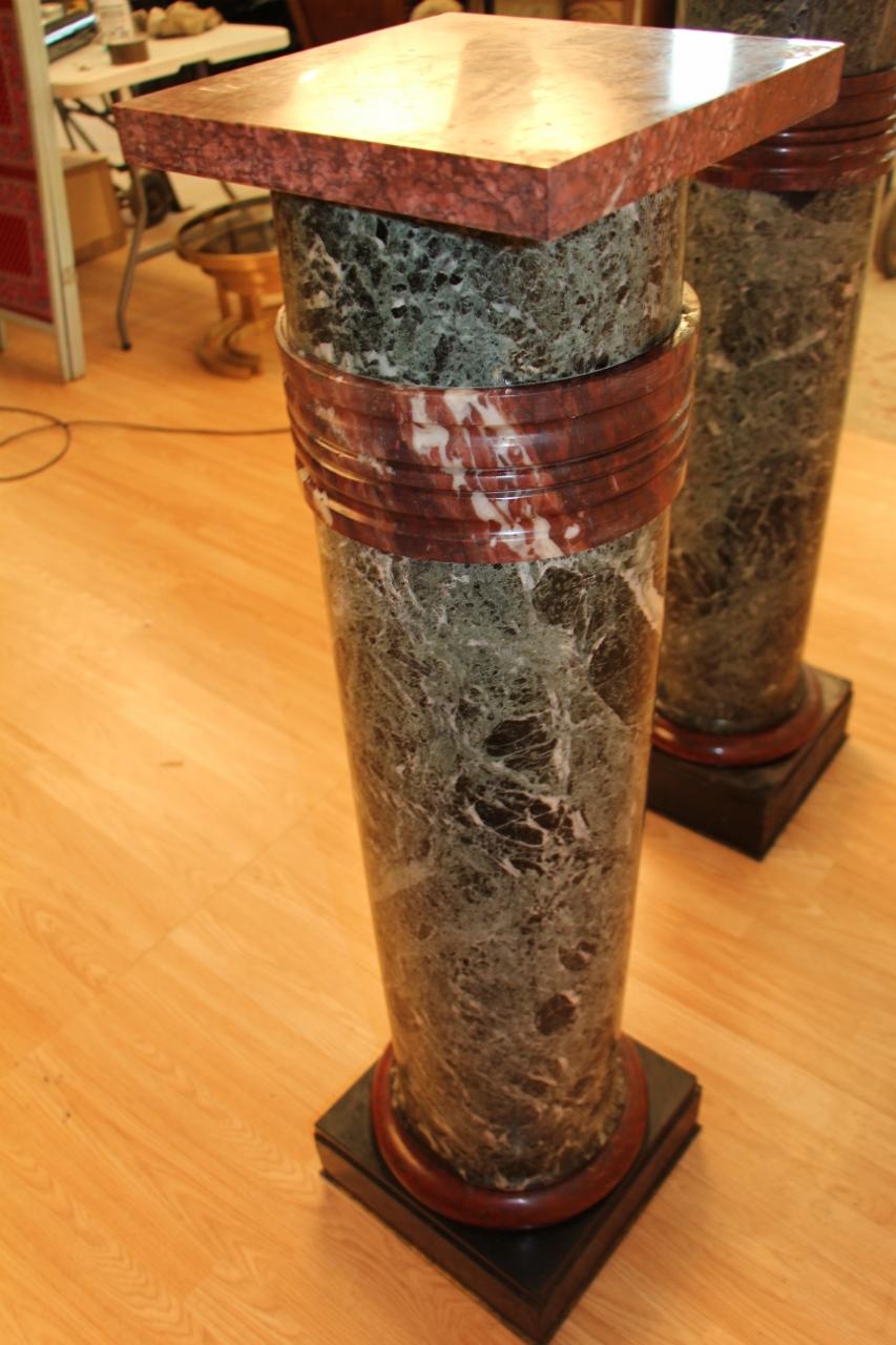 Pair of Nineteenth Marble Columns For Sale 4