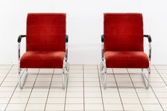 Pair of No. 55 Armchairs by Paul Schuitema, Dutch Originals