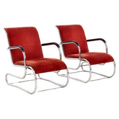 Pair of No. 55 Armchairs by Paul Schuitema, Dutch Originals