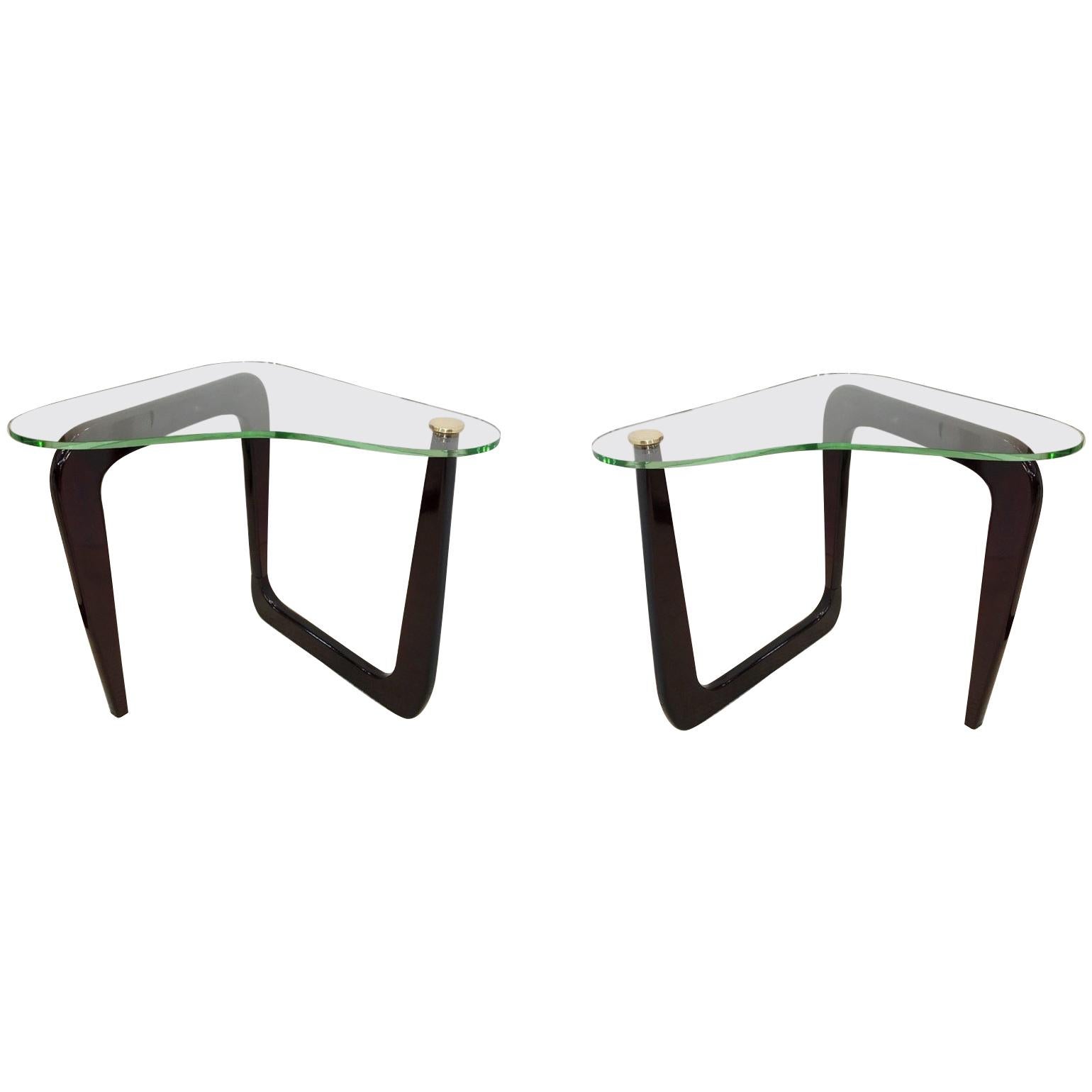 Pair of Noguchi Style Modernist End Tables
