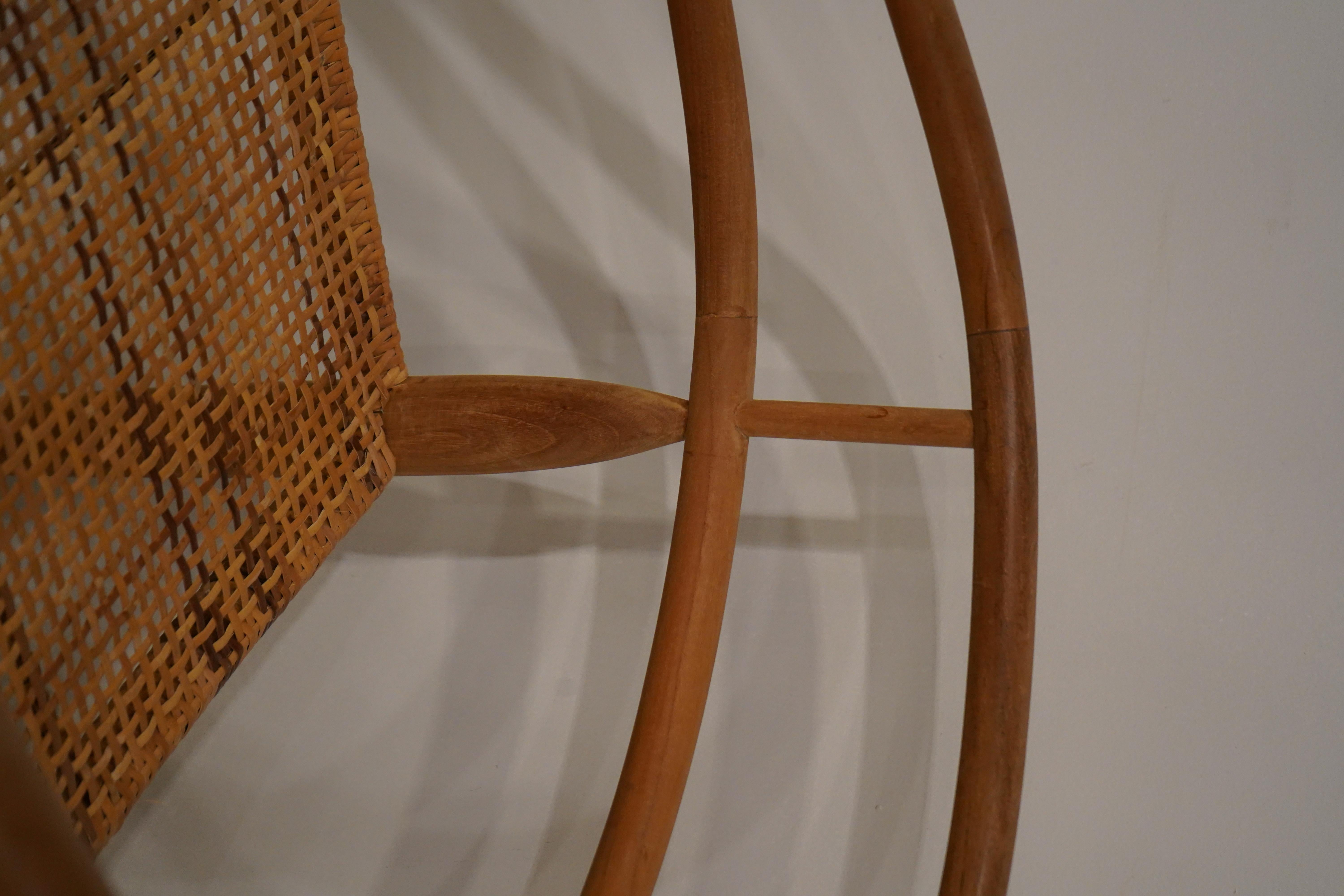 Paar Noir Finley Stuhl mit Rattan - Teak im Angebot 6