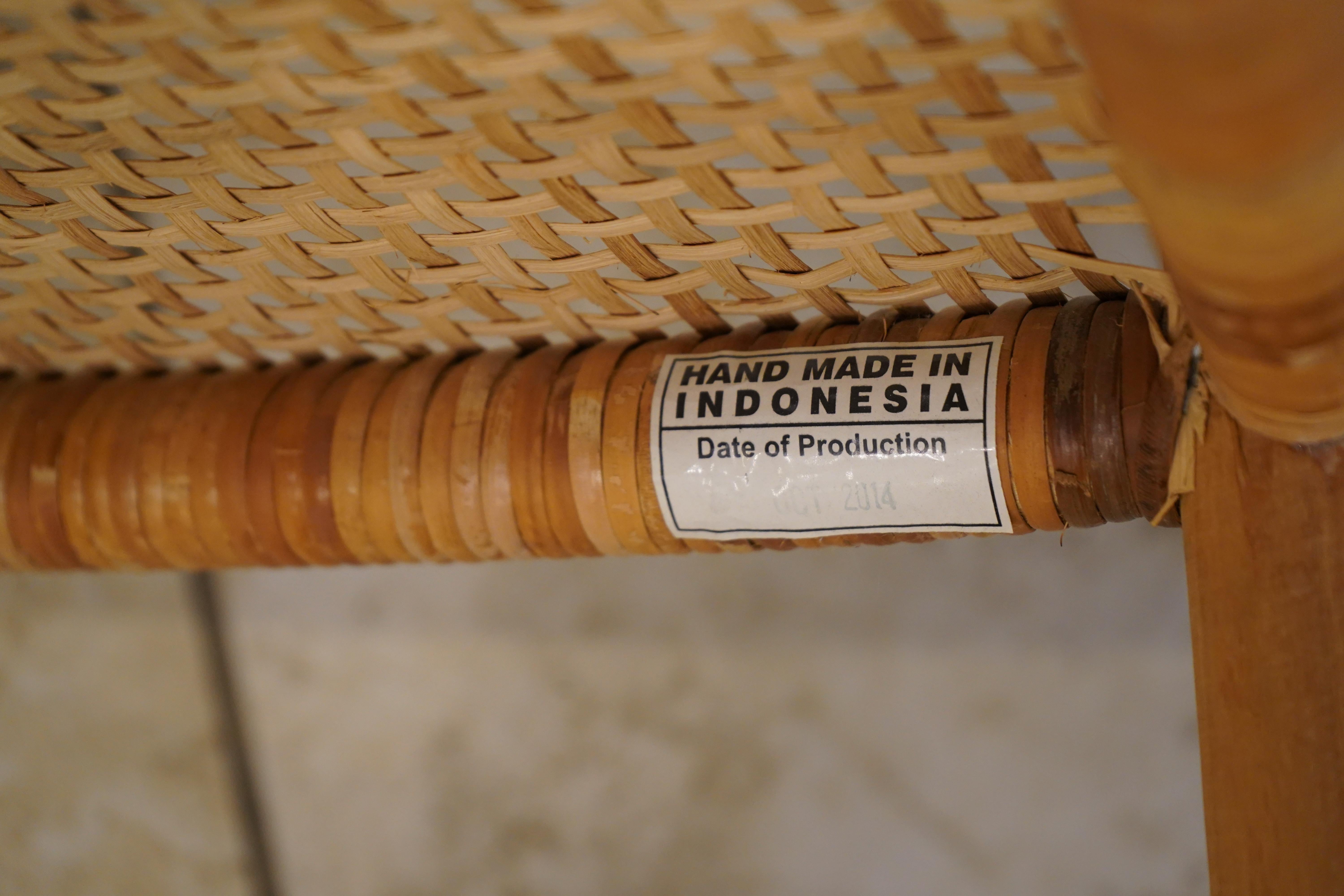 Paar Noir Finley Stuhl mit Rattan - Teak im Angebot 2