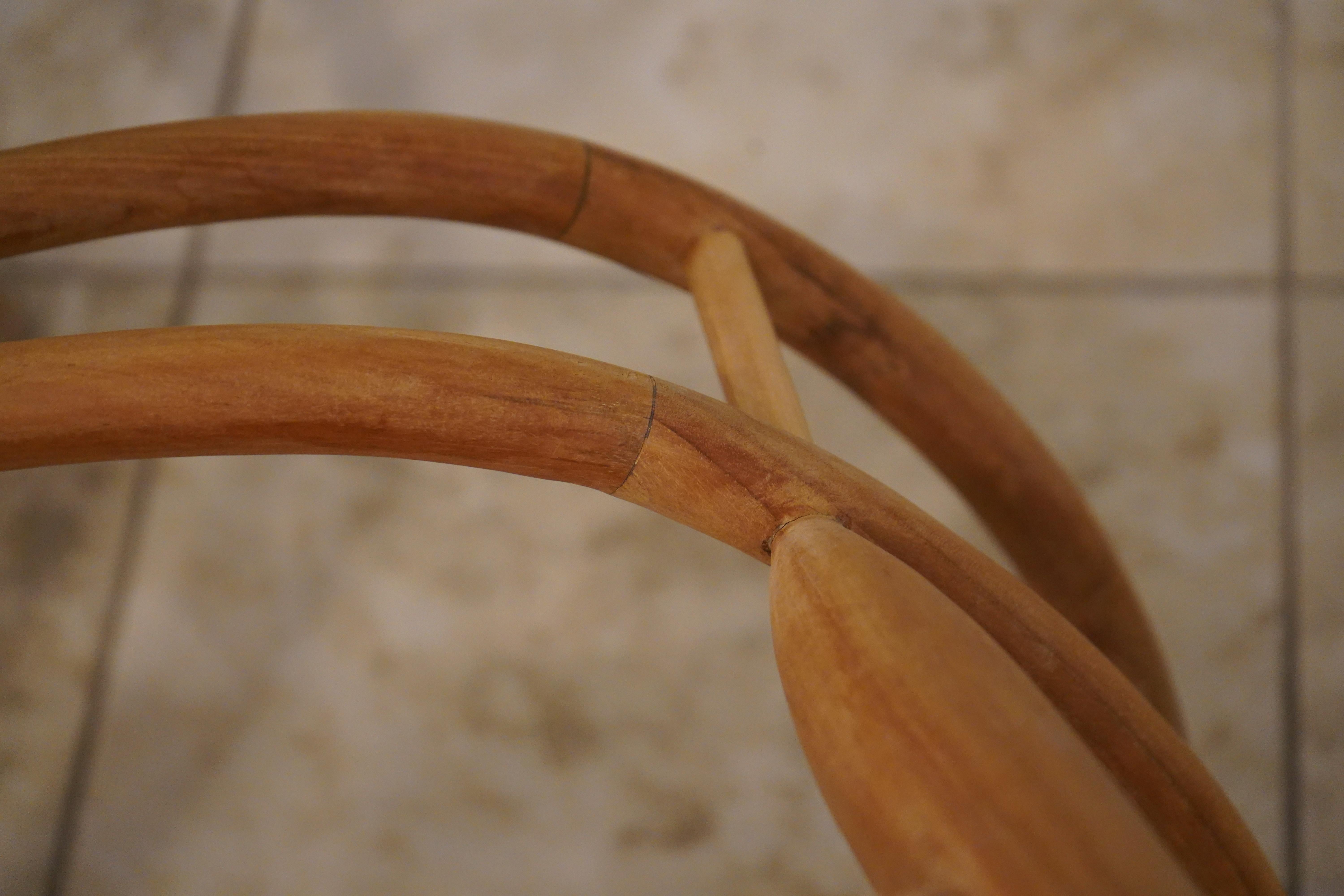 Paar Noir Finley Stuhl mit Rattan - Teak im Angebot 3