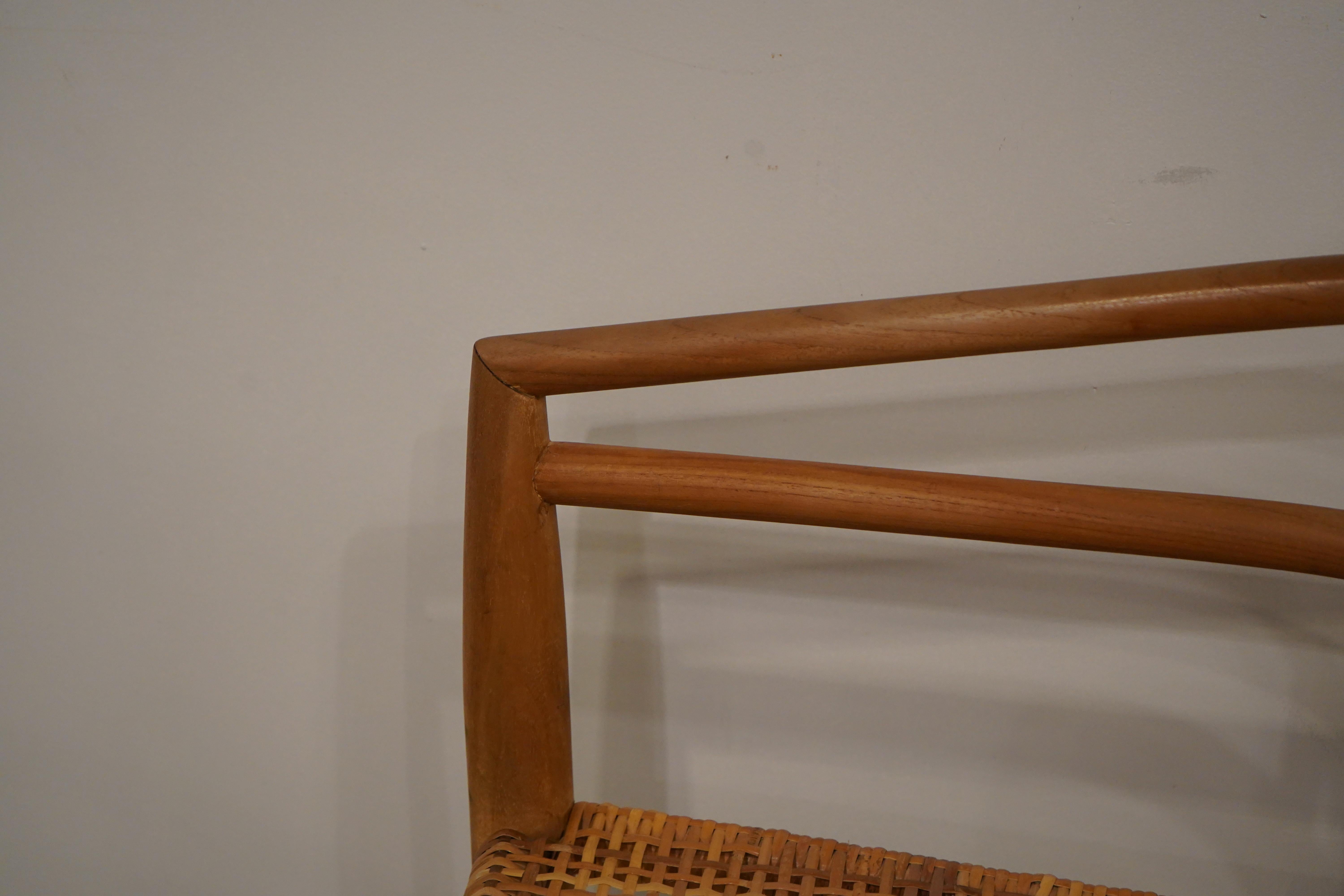 Paar Noir Finley Stuhl mit Rattan - Teak im Angebot 5