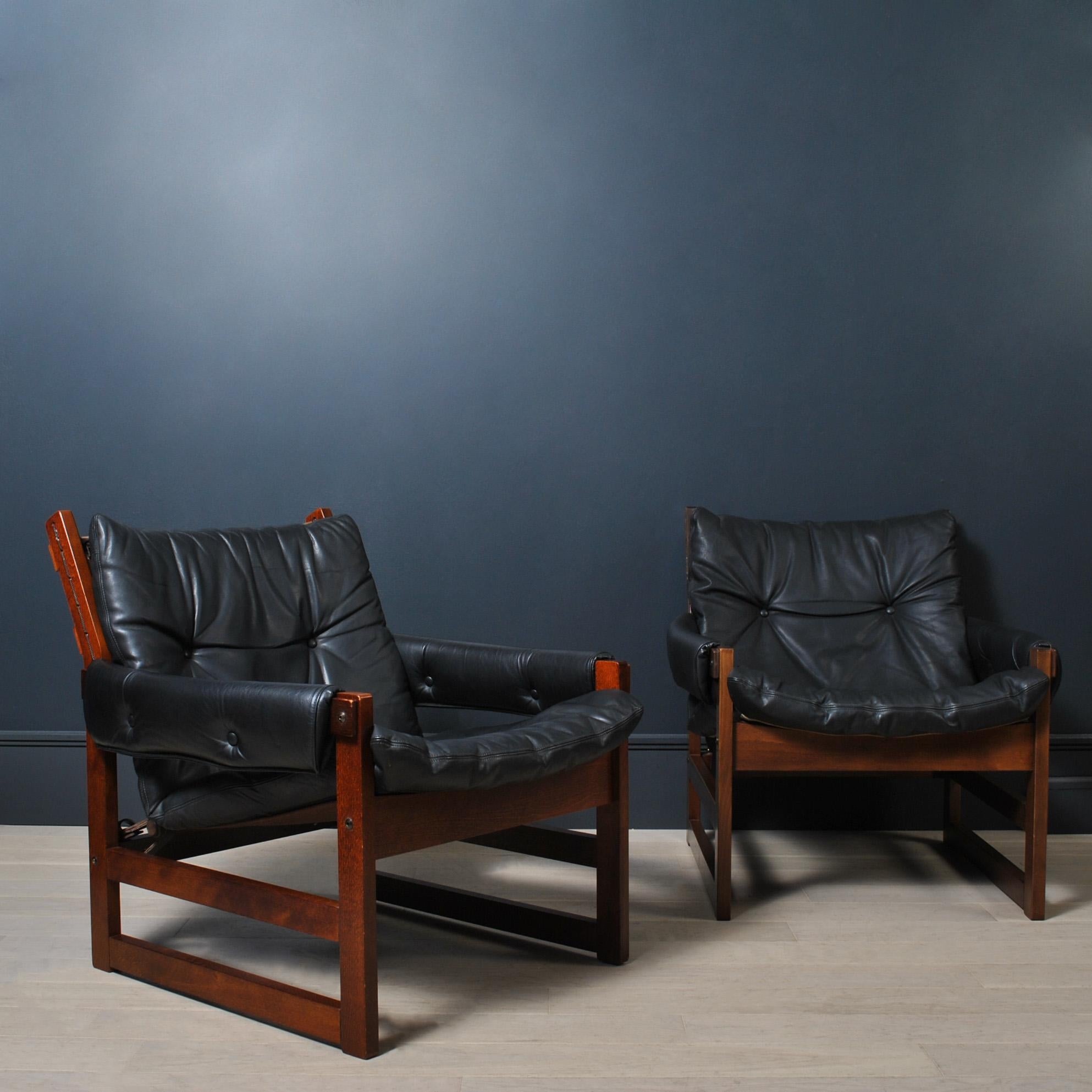 Norwegian Pair of Nordic Lounge Chairs