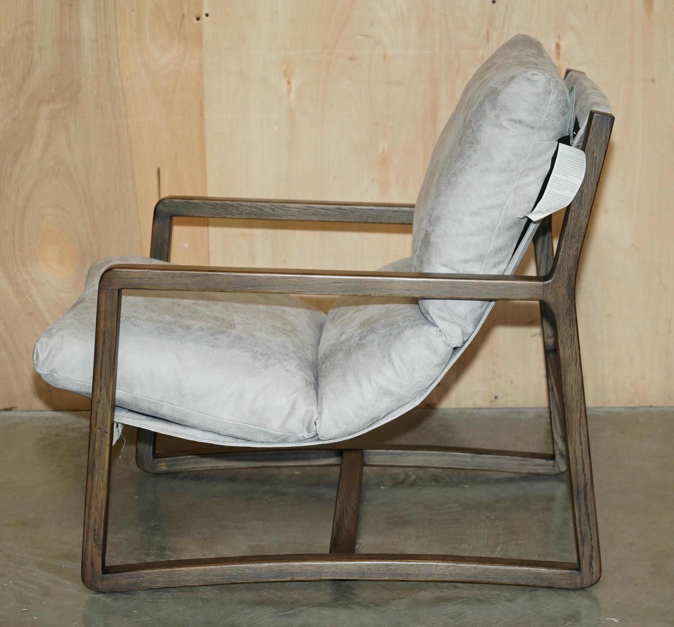 Pärchen nordische stil OSLO grau leder buche holz armschützer im Angebot 6