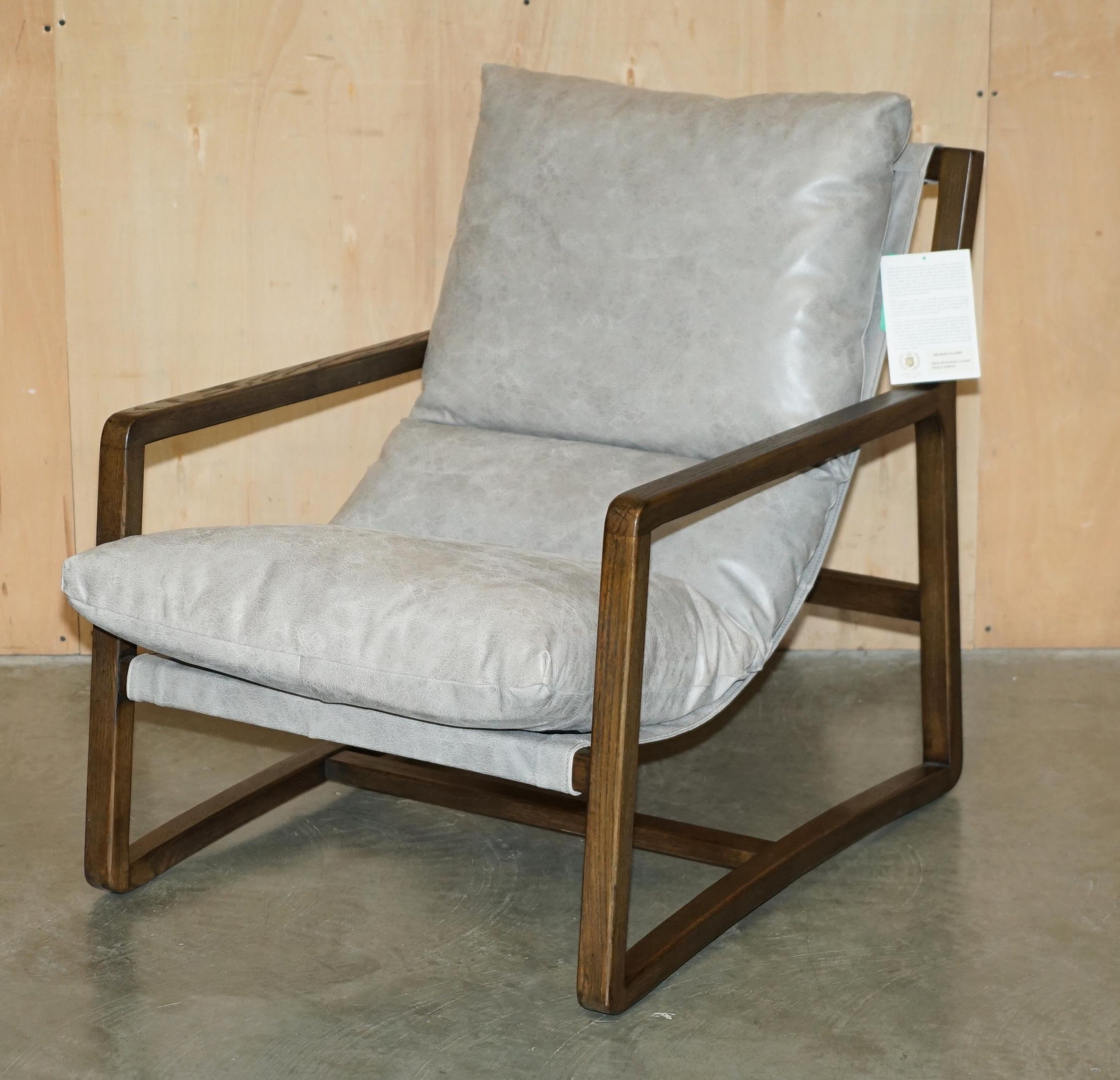 Pärchen nordische stil OSLO grau leder buche holz armschützer im Angebot 7